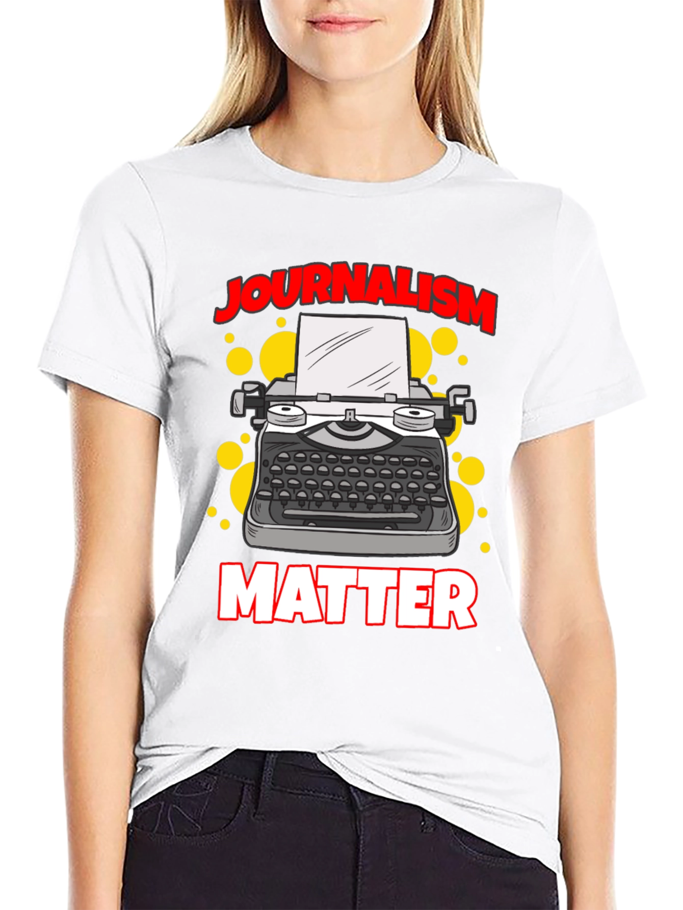 Black Journalism Matters Graphic Tee - Black T-Shirt view 9