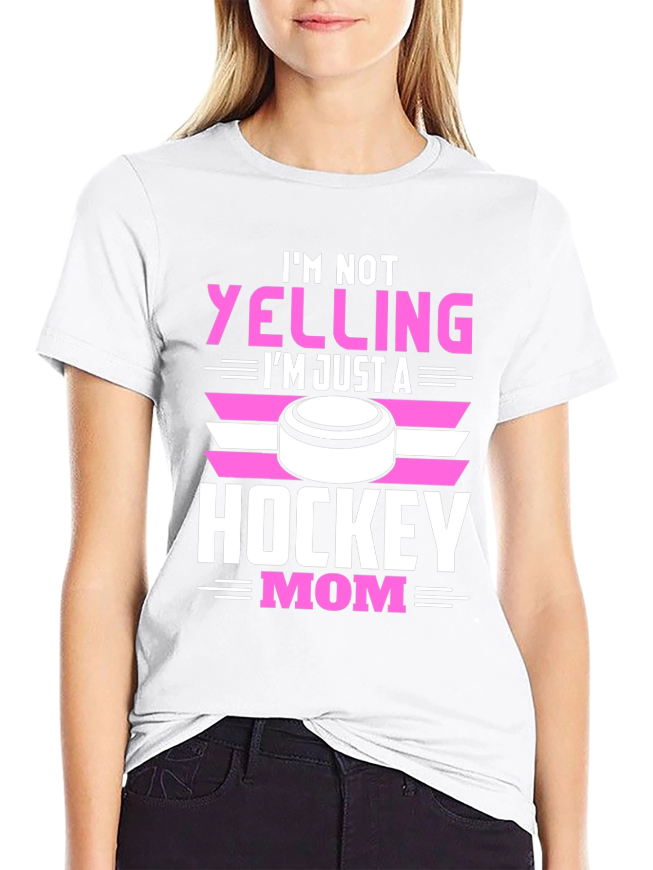 Black Hockey Mom Graphic Tee - Novelty T-Shirt view 9