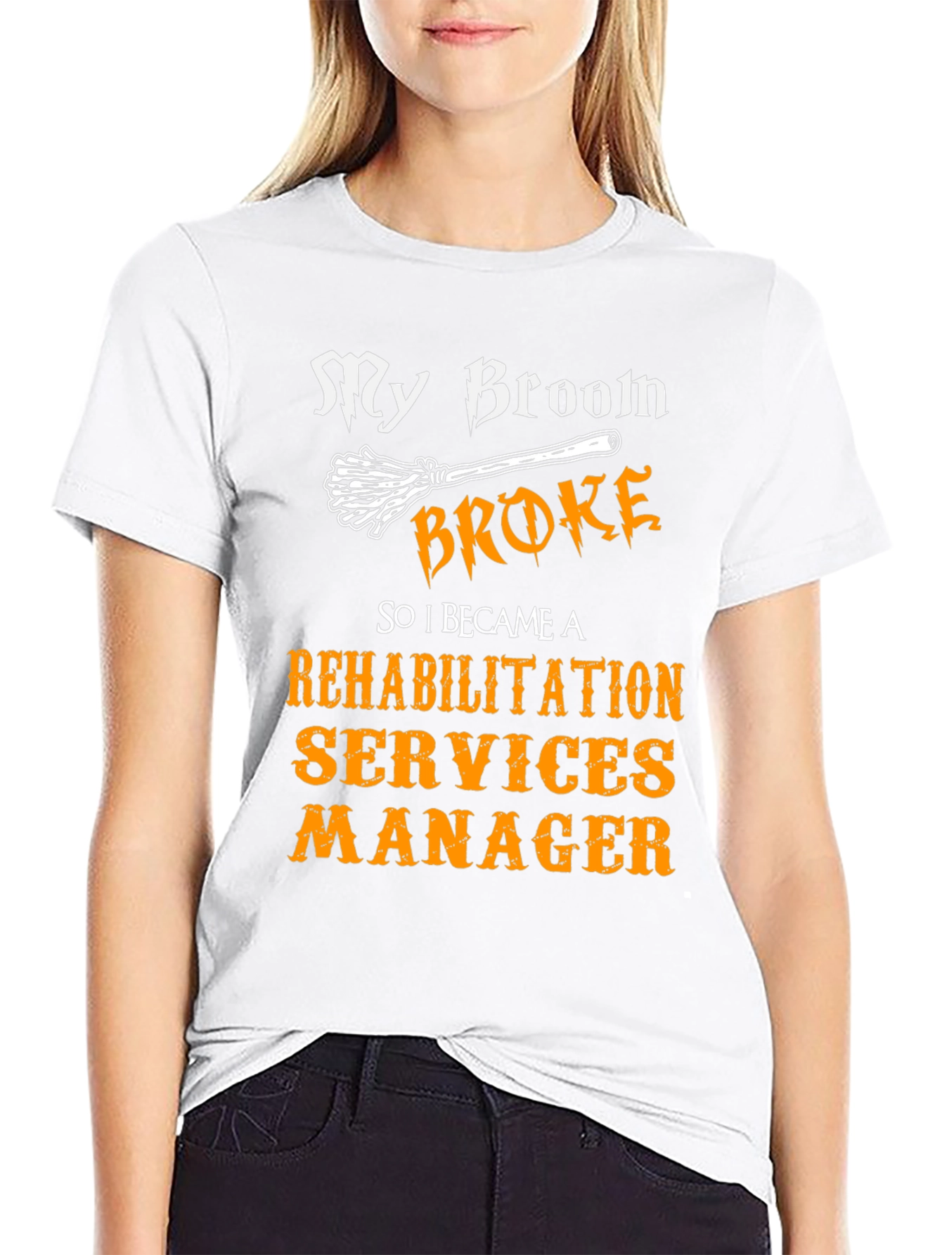 Black Rehabilitation Services Manager Halloween T-Shirt view 9