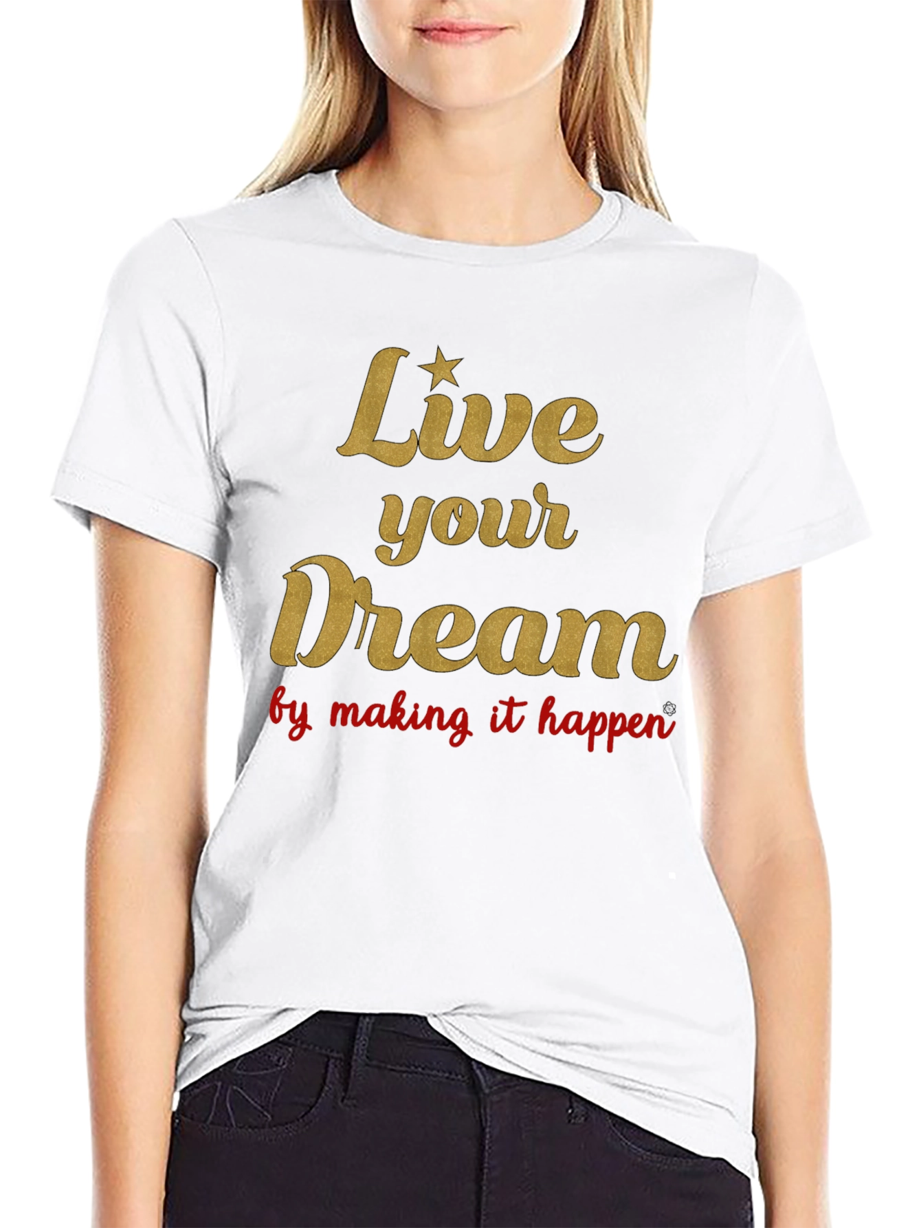 Black Live Your Dream Graphic Tee - Black view 9