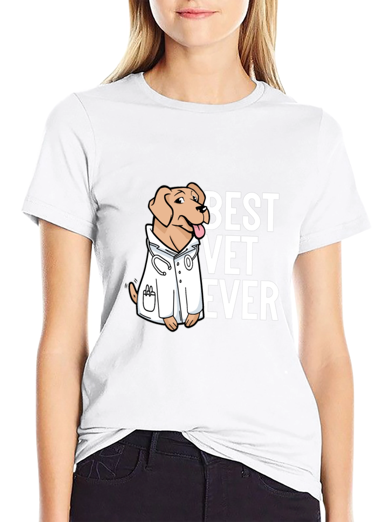 Black Best Vet Ever T-Shirt Dog Lover view 9