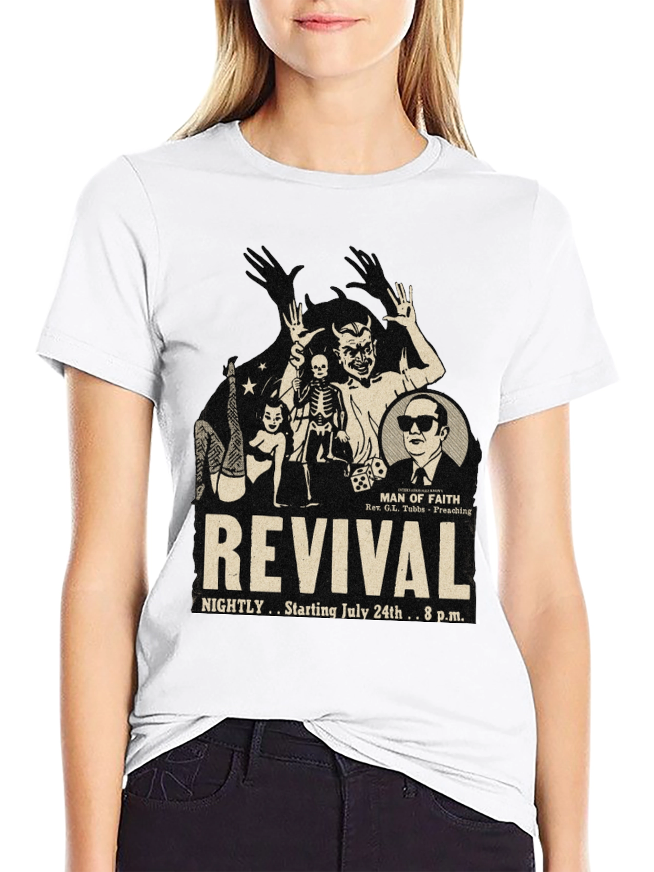 Black Revival Graphic Print T-Shirt view 9