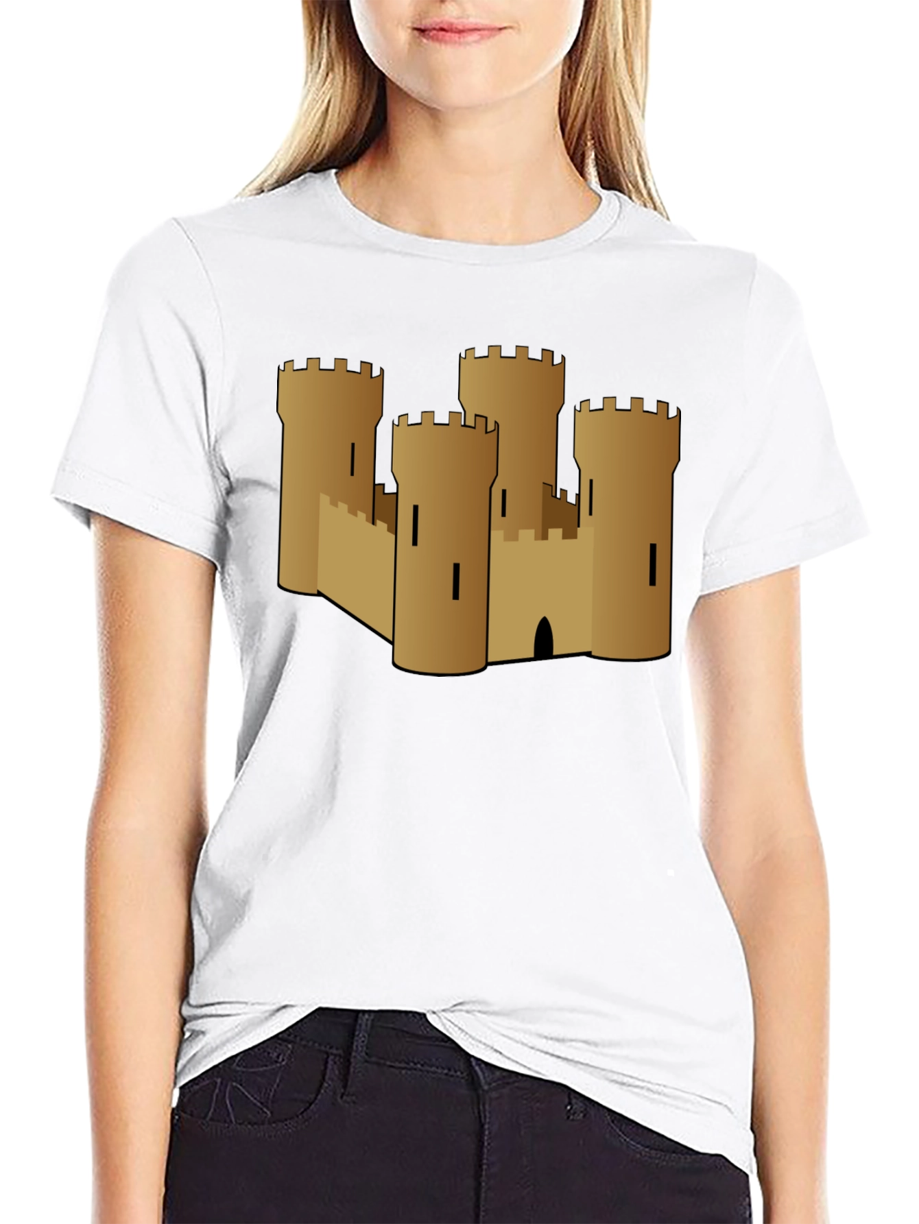 Black Castle Graphic Tee - Medieval Style view 9