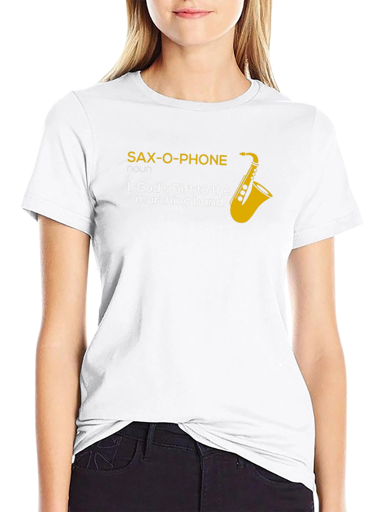 Black Sax-O-Phone Musician T-Shirt view 9