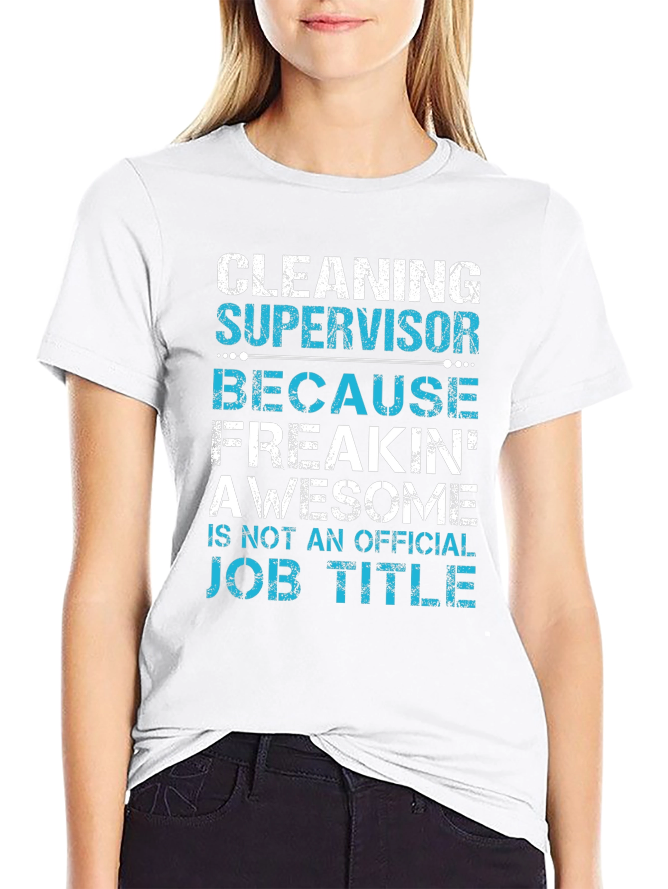 Black Cleaning Supervisor Funny Graphic T-Shirt view 9