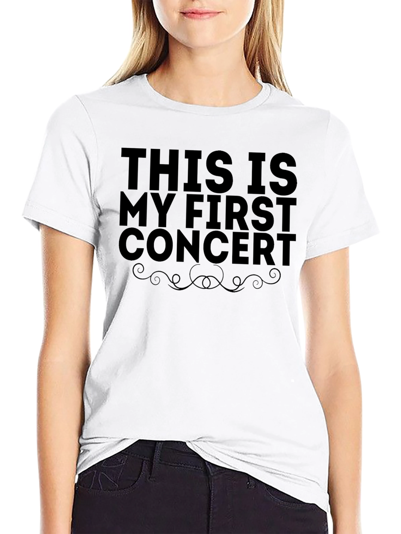 Black First Concert T-Shirt - Funny Music Event Tee view 9