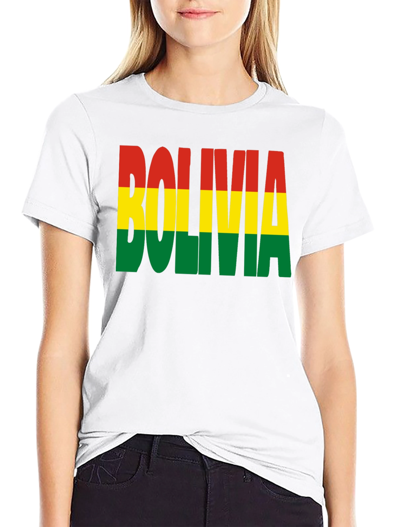 Black Bolivia Flag T-Shirt - Country Pride Graphic Tee view 9