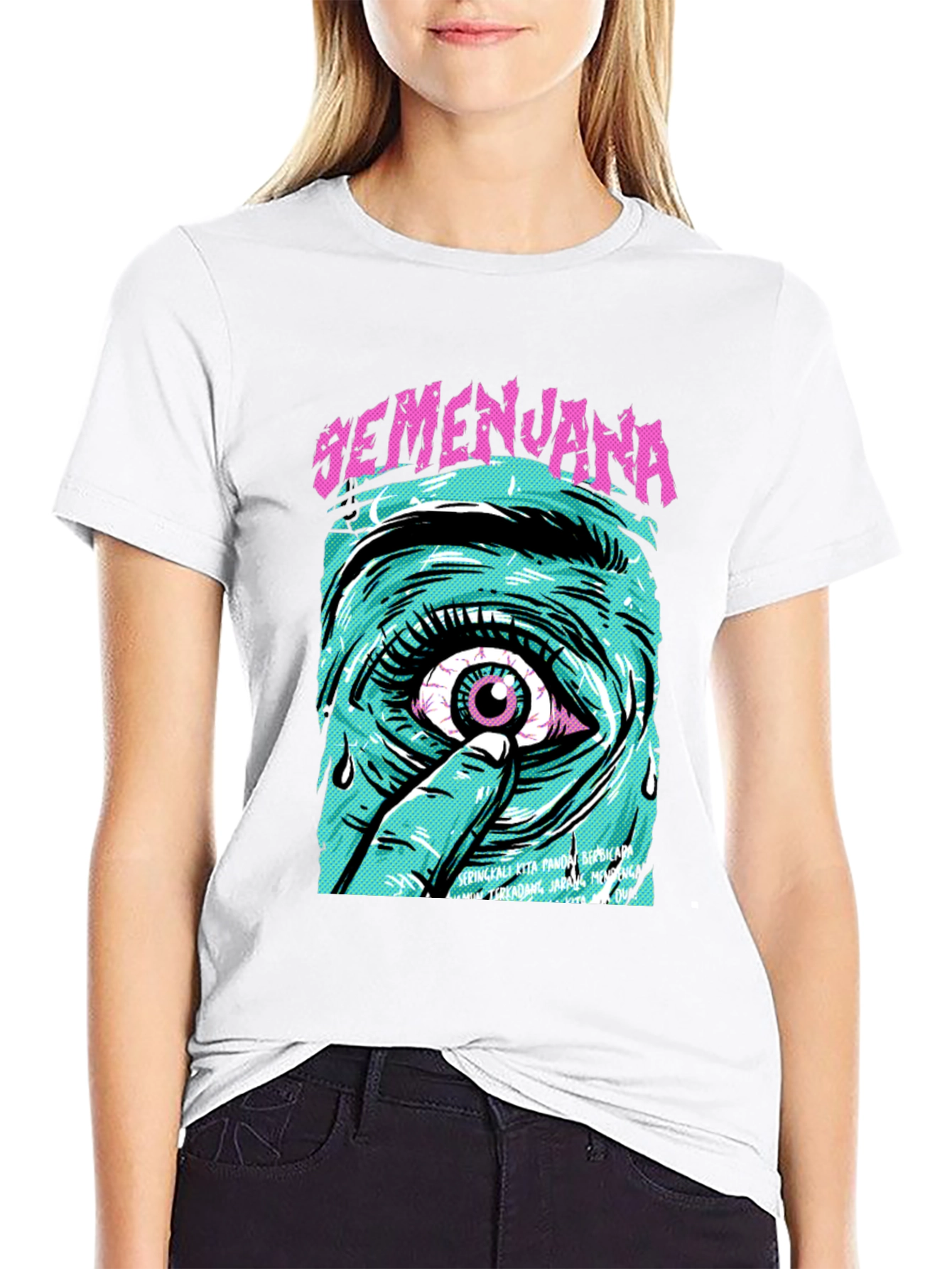 Black Eye Graphic Tee - Semenjana Black T-Shirt view 9