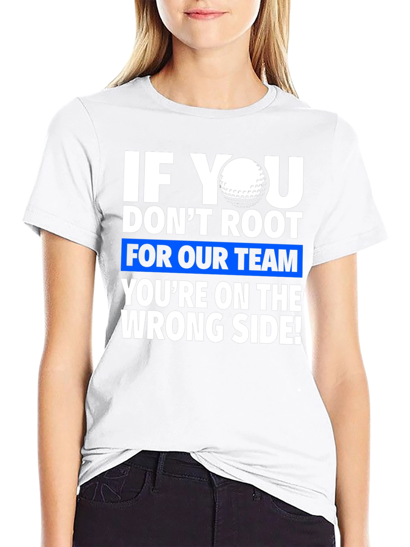Black Golf Team T-Shirt - Root For Our Team Tee view 9