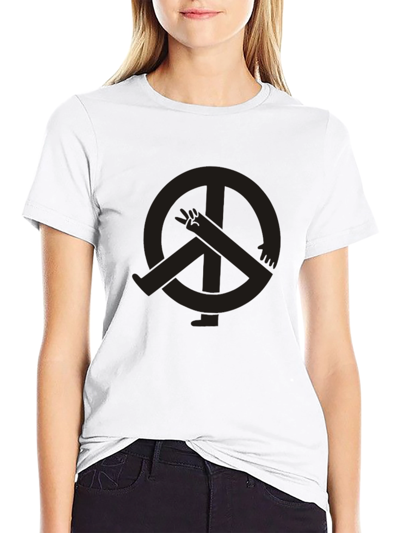 Black Peace Sign Tee view 9