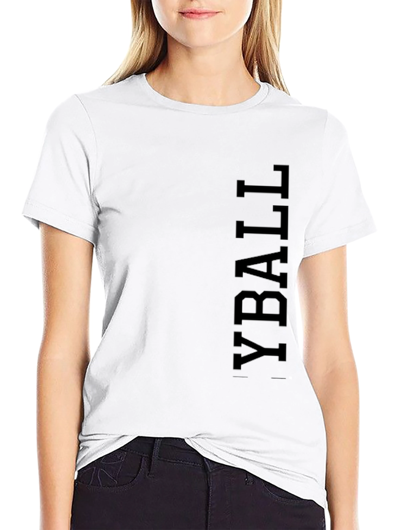 Black Black Yball T-Shirt Casual Wear view 9