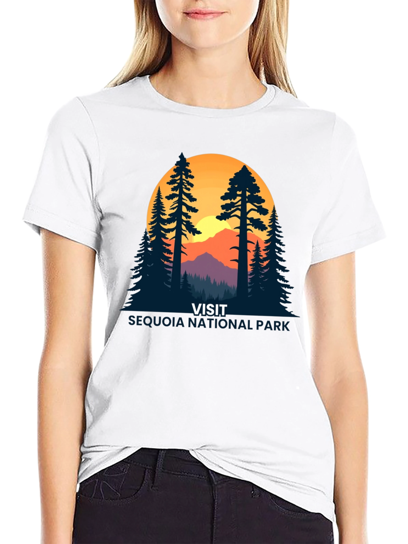 Black Sequoia National Park Graphic Tee view 9
