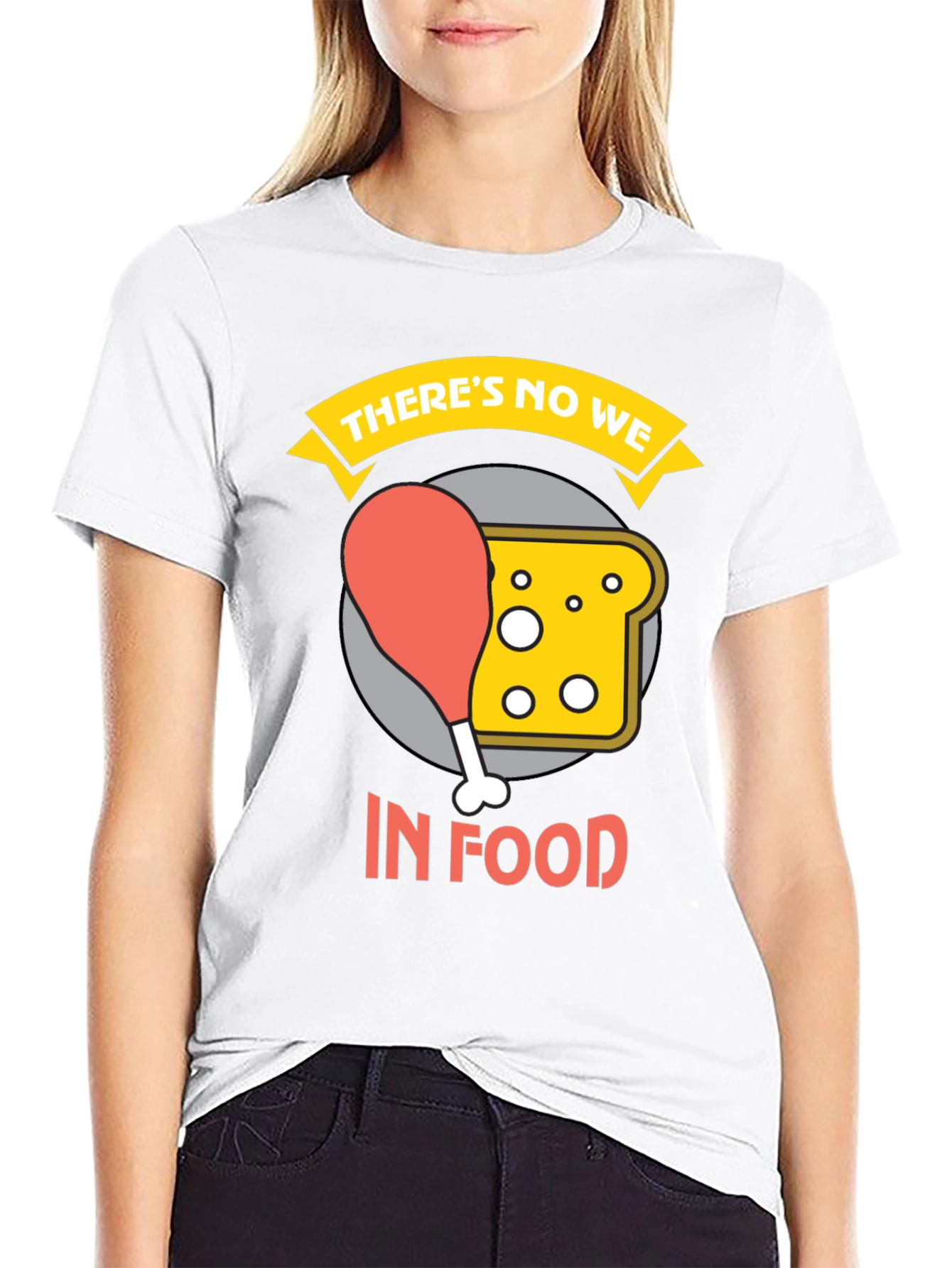 Black There's No We In Food Graphic Tee view 9