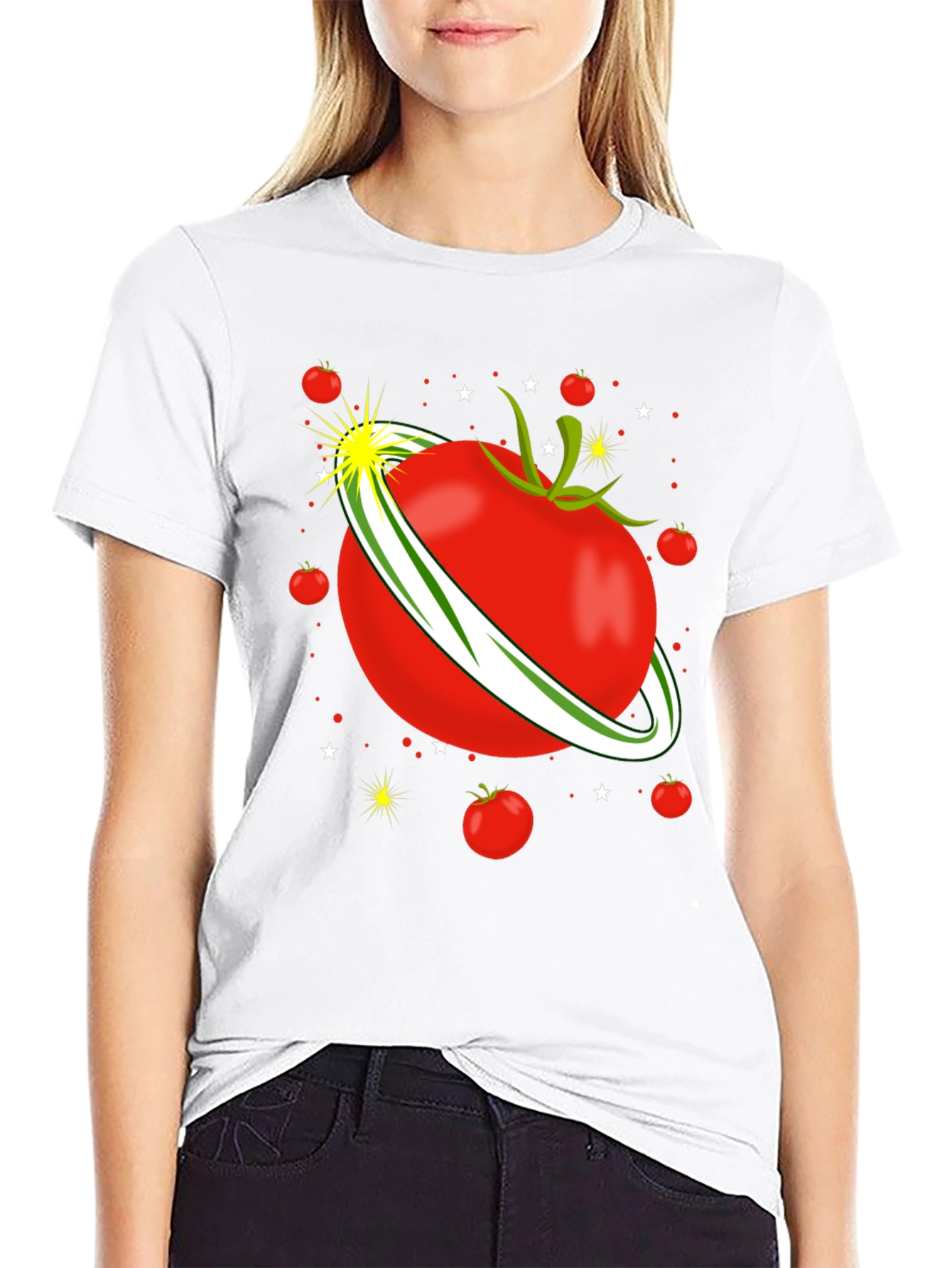 Black Tomato Planet Graphic T-Shirt view 9