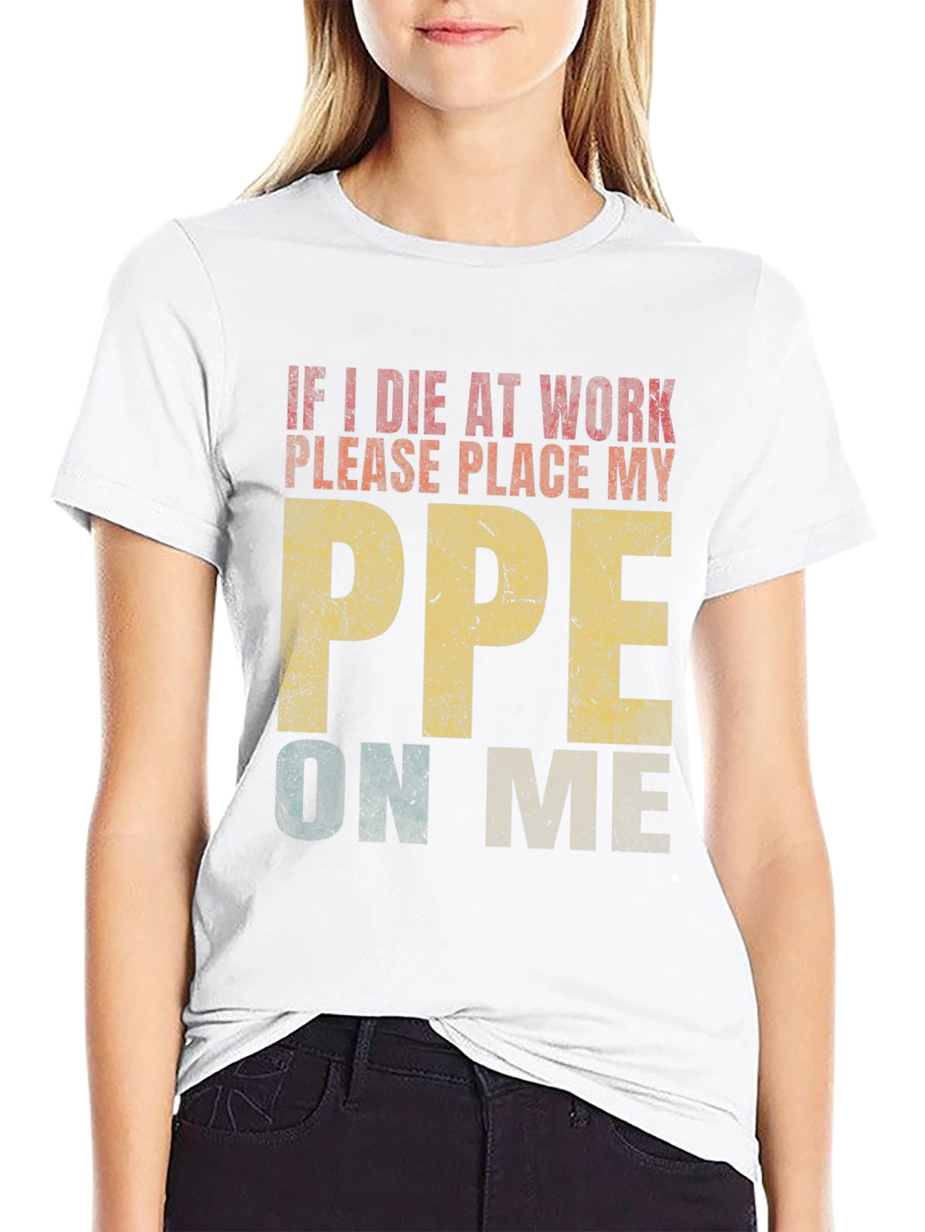 Black Funny PPE Work Shirt - Wear Your Safety Gear! view 9