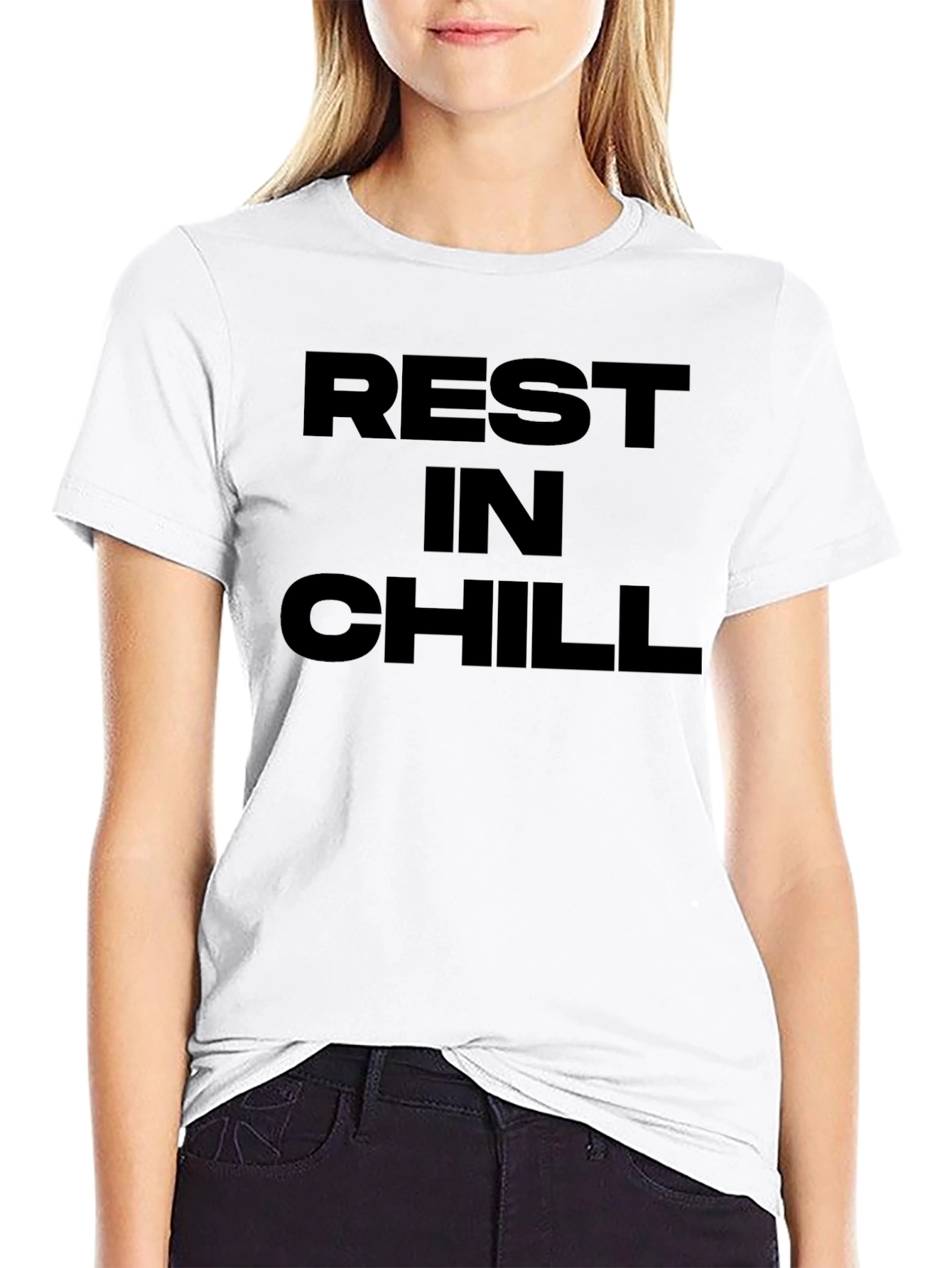 Rest In Chill Black Graphic Tee - Relaxed Style - 9