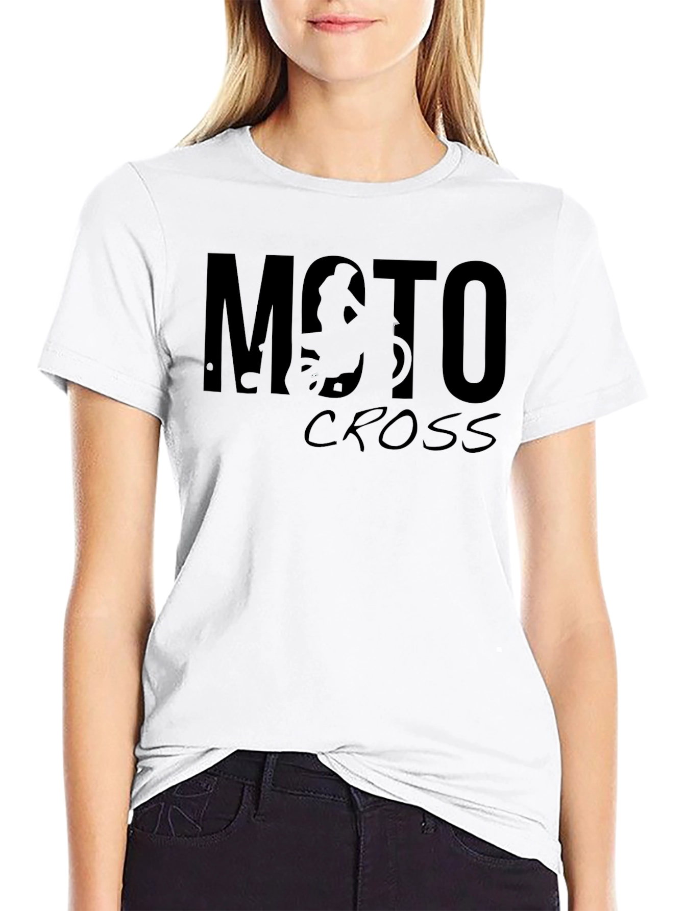Black Moto Cross Graphic T-Shirt - Black view 9