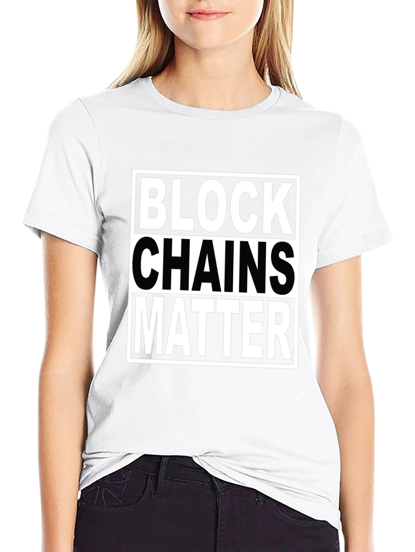 Black Blockchains Matter T-Shirt - Bold Graphic Tee view 9