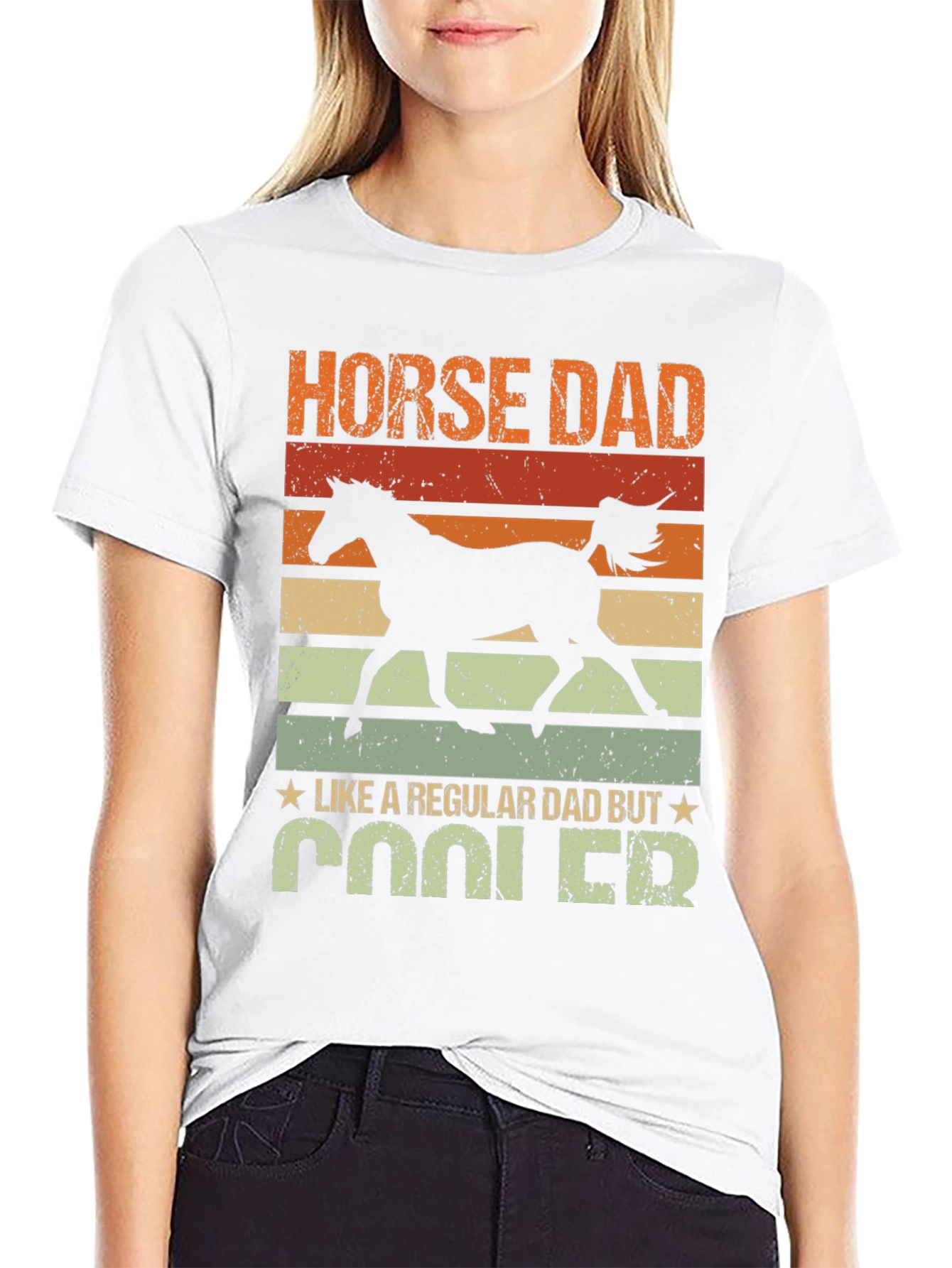 Black Horse Dad T-Shirt - Regular Dad But Cooler view 9