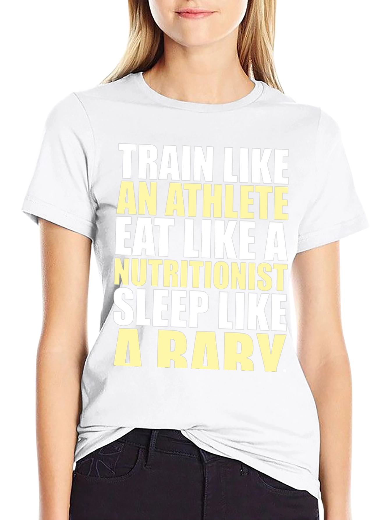 Black Train Like Athlete Graphic Tee view 9