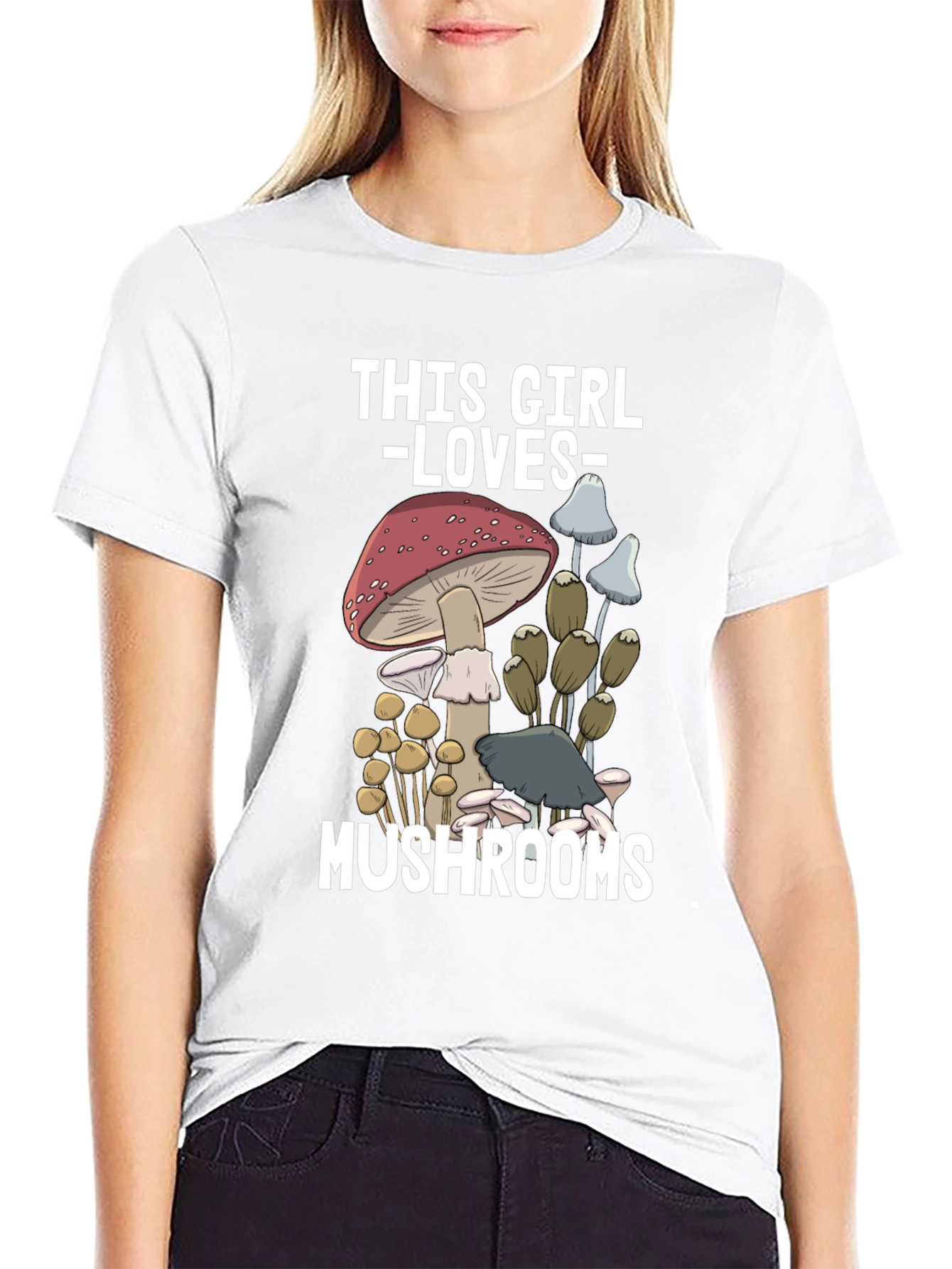 Black Mushroom Lover Graphic Tee - Fun & Stylish view 9