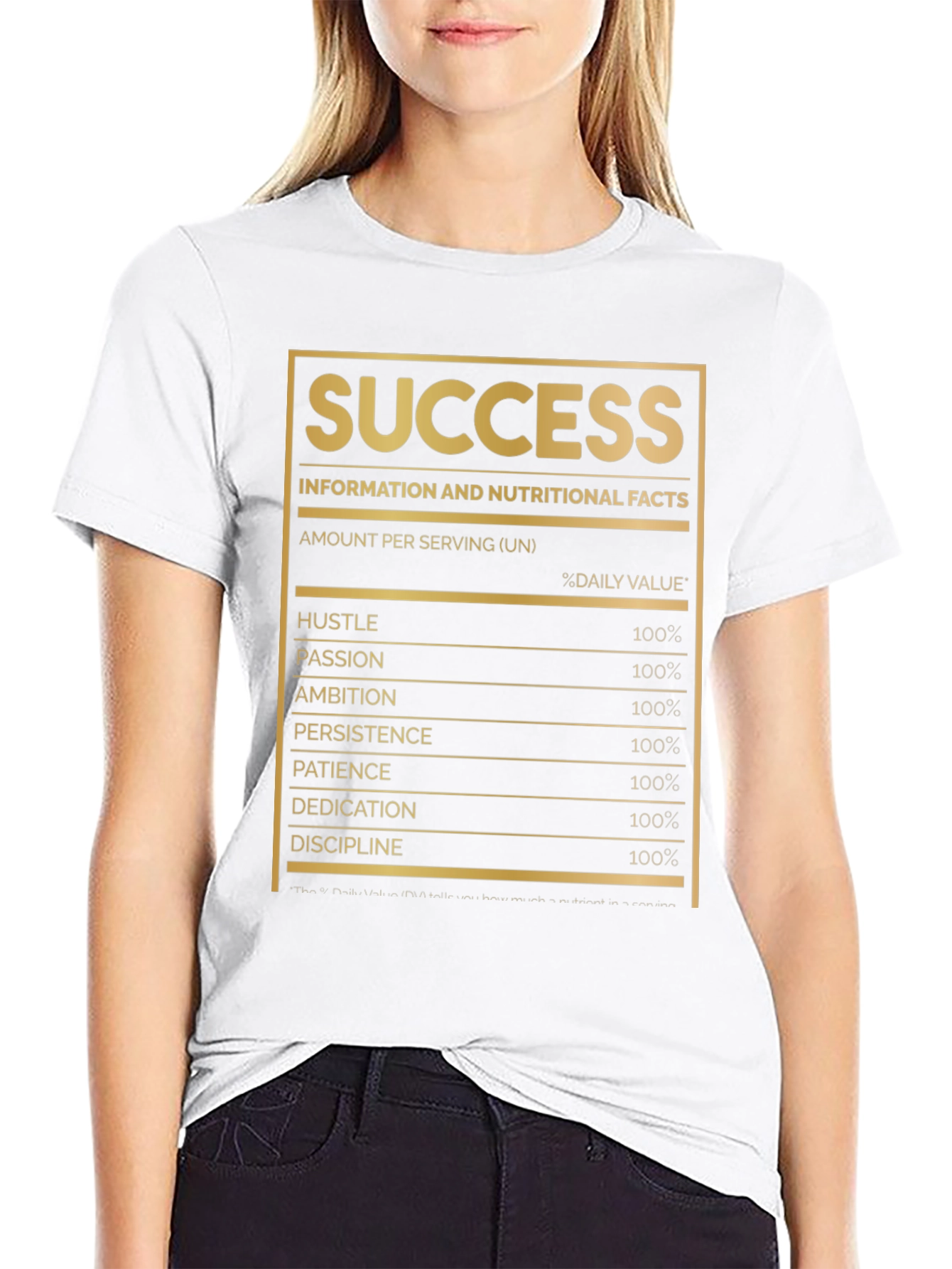 Black Success Nutrition Facts T-Shirt view 9