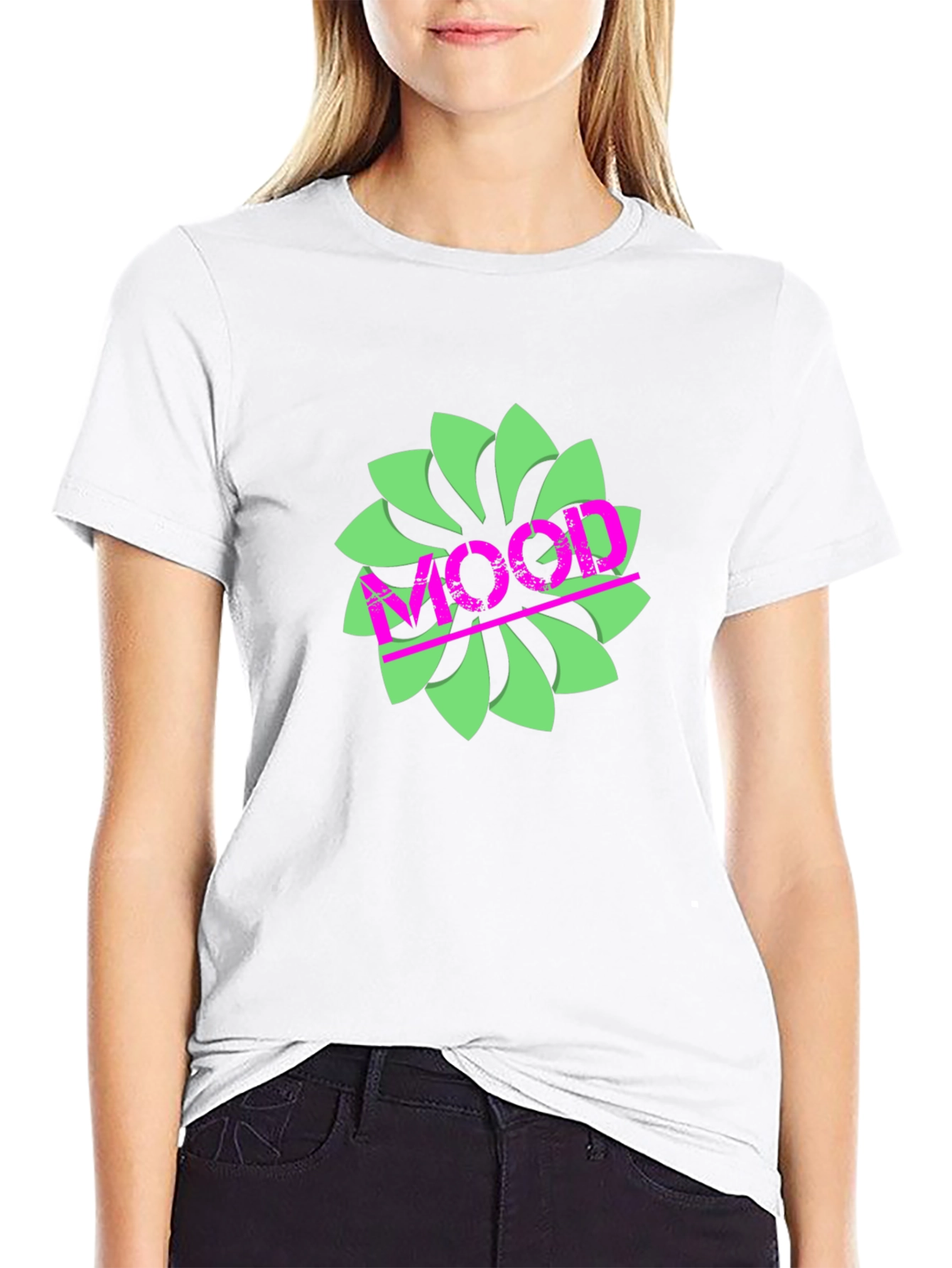 Black Mood Flower Graphic Tee - Cool Casual Style view 9
