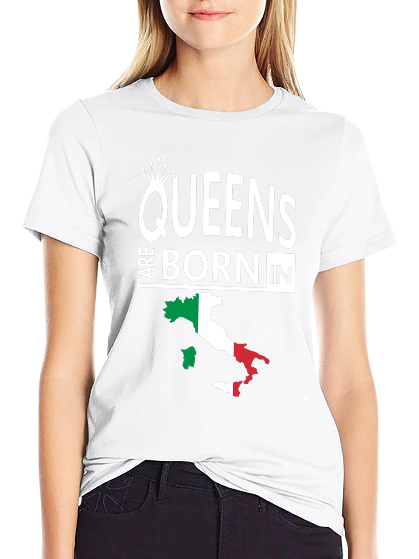 Black Queens Born in Italy T-Shirt view 9