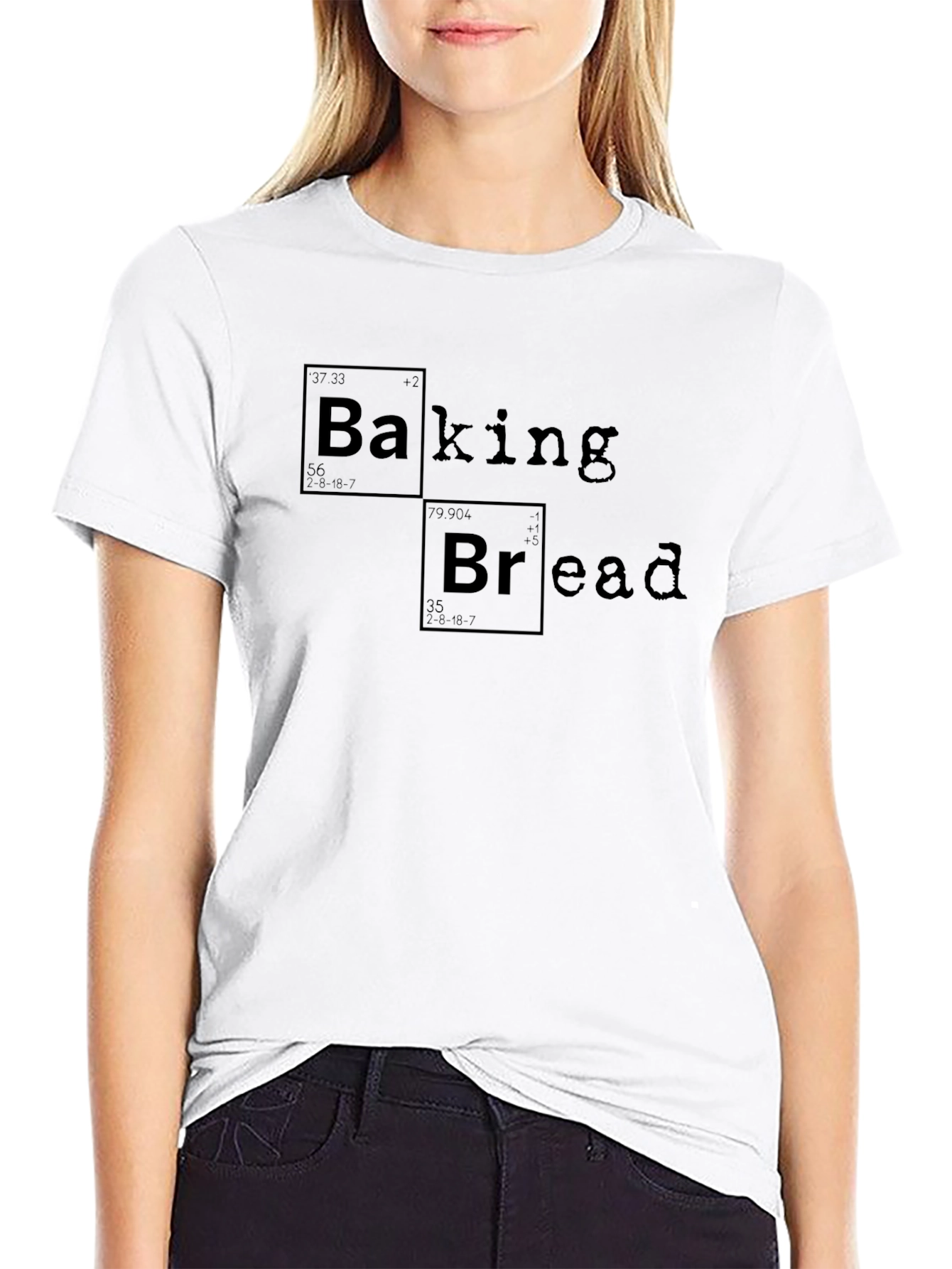 Black Baking Bread Periodic Table Black T-Shirt view 9
