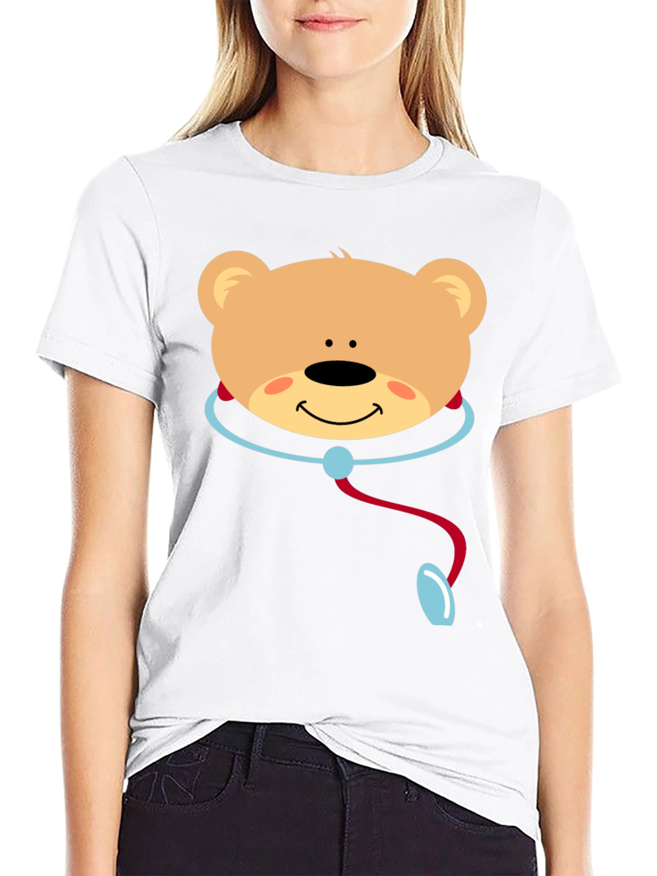 Black Doctor Teddy Bear Graphic T-Shirt view 9