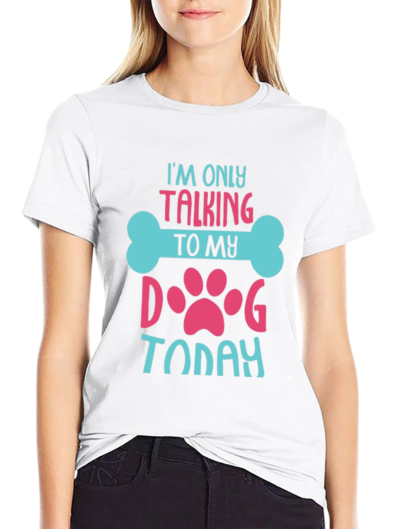 Black Dog Lover T-Shirt: I'm Only Talking to My Dog Today! view 9