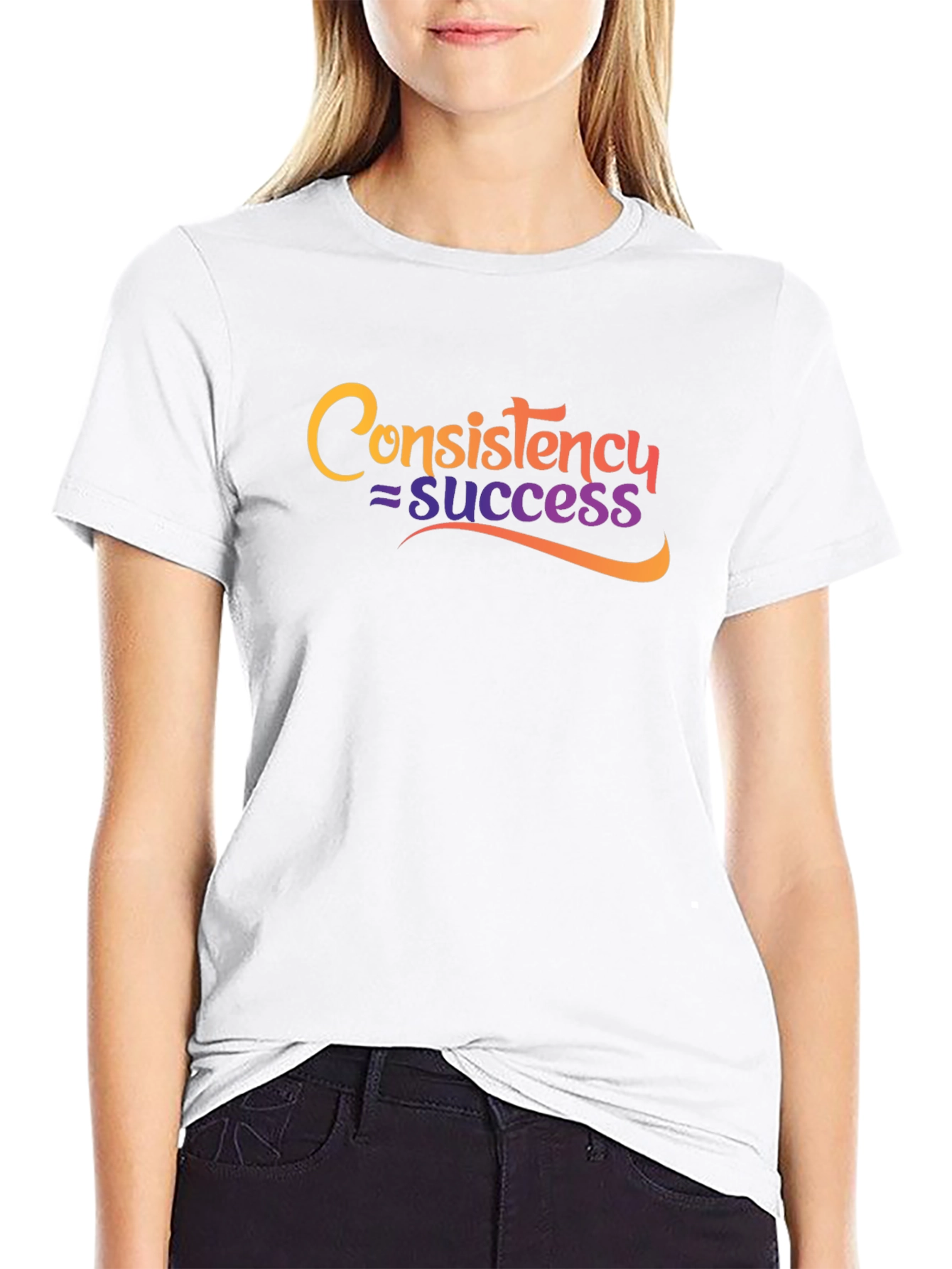 Black Consistency = Success Graphic T-Shirt view 9
