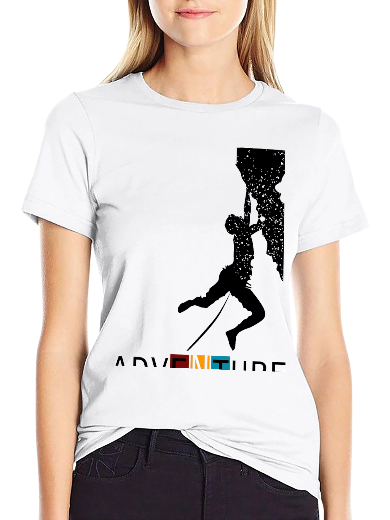 Black Adventure Climbing Graphic Tee view 9