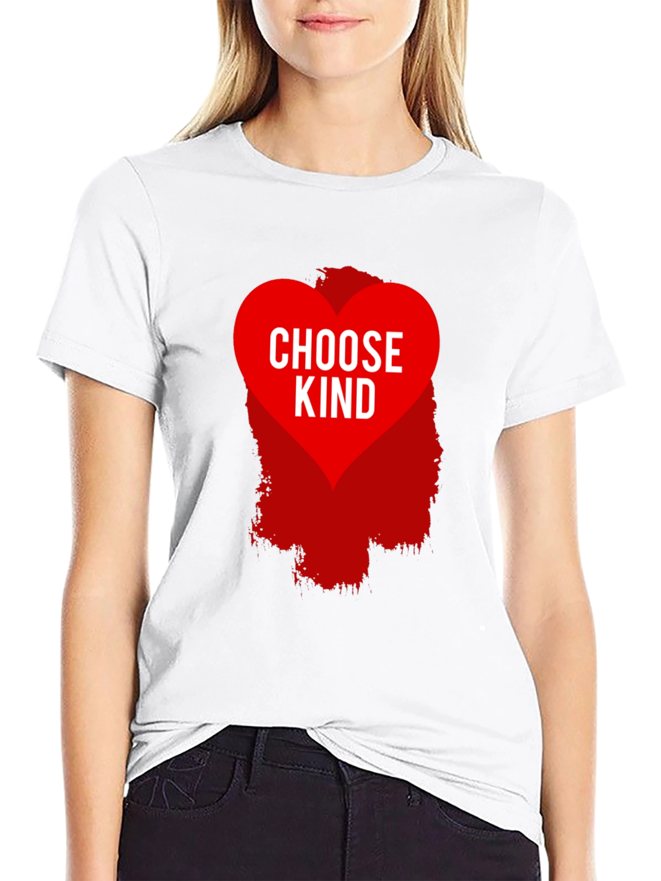 Black Choose Kind Graphic Tee - Black Cotton Blend Shirt view 9