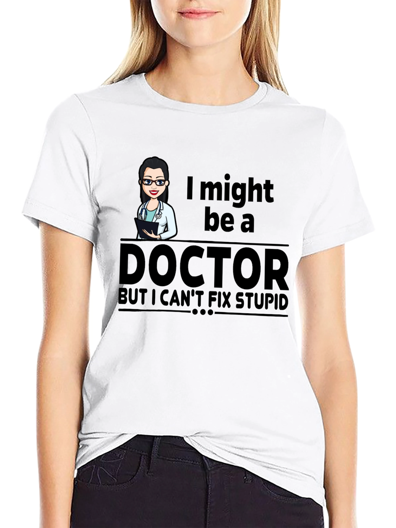 Black Doctor Humor T-Shirt - I Might Be A Doctor view 9