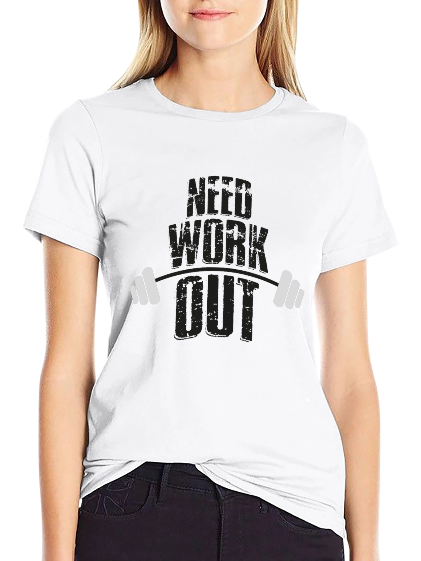 Black Need Workout Black Graphic Tee view 9