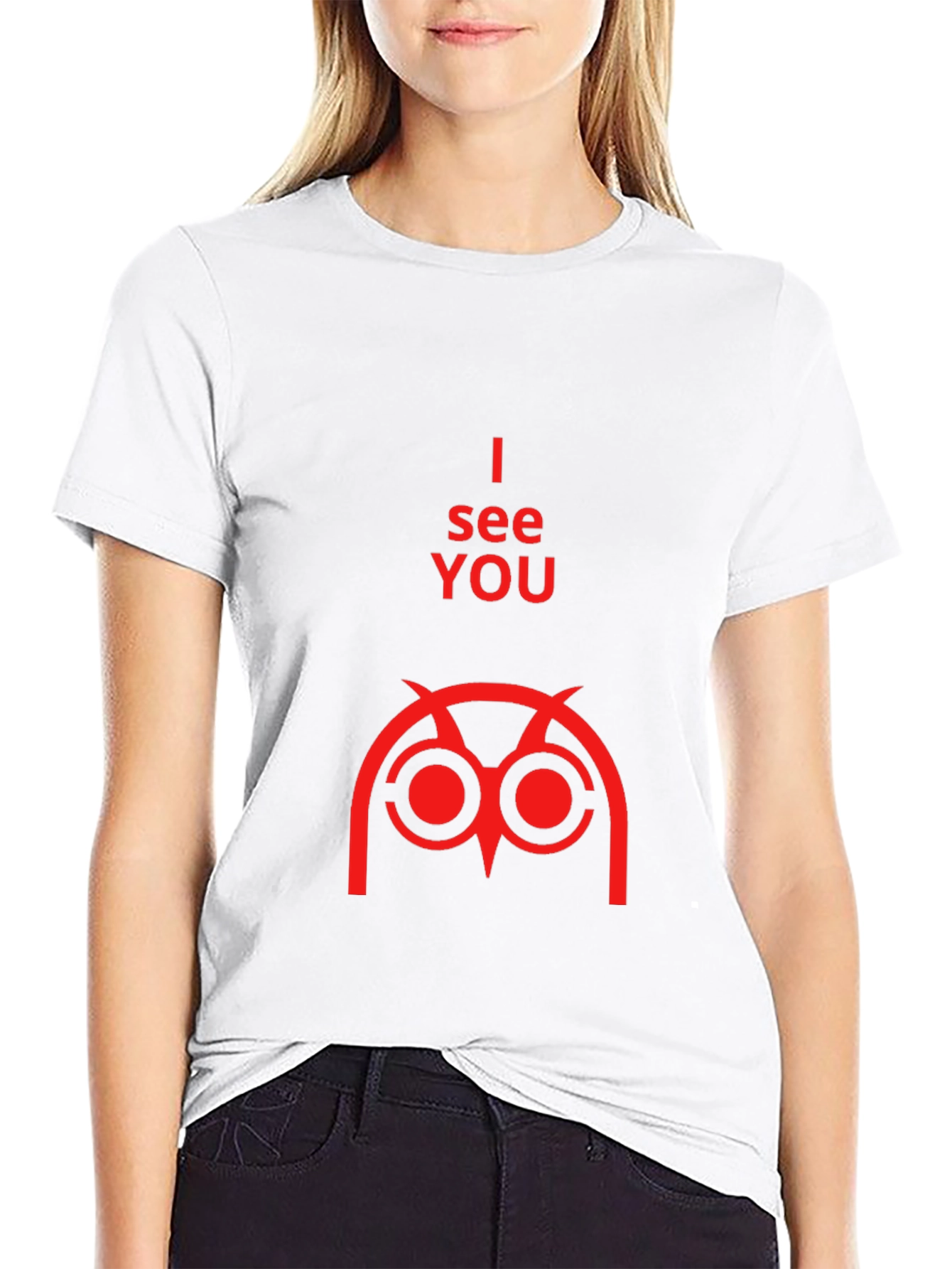 Black I See You Owl Graphic Tee - Black Short Sleeve view 9