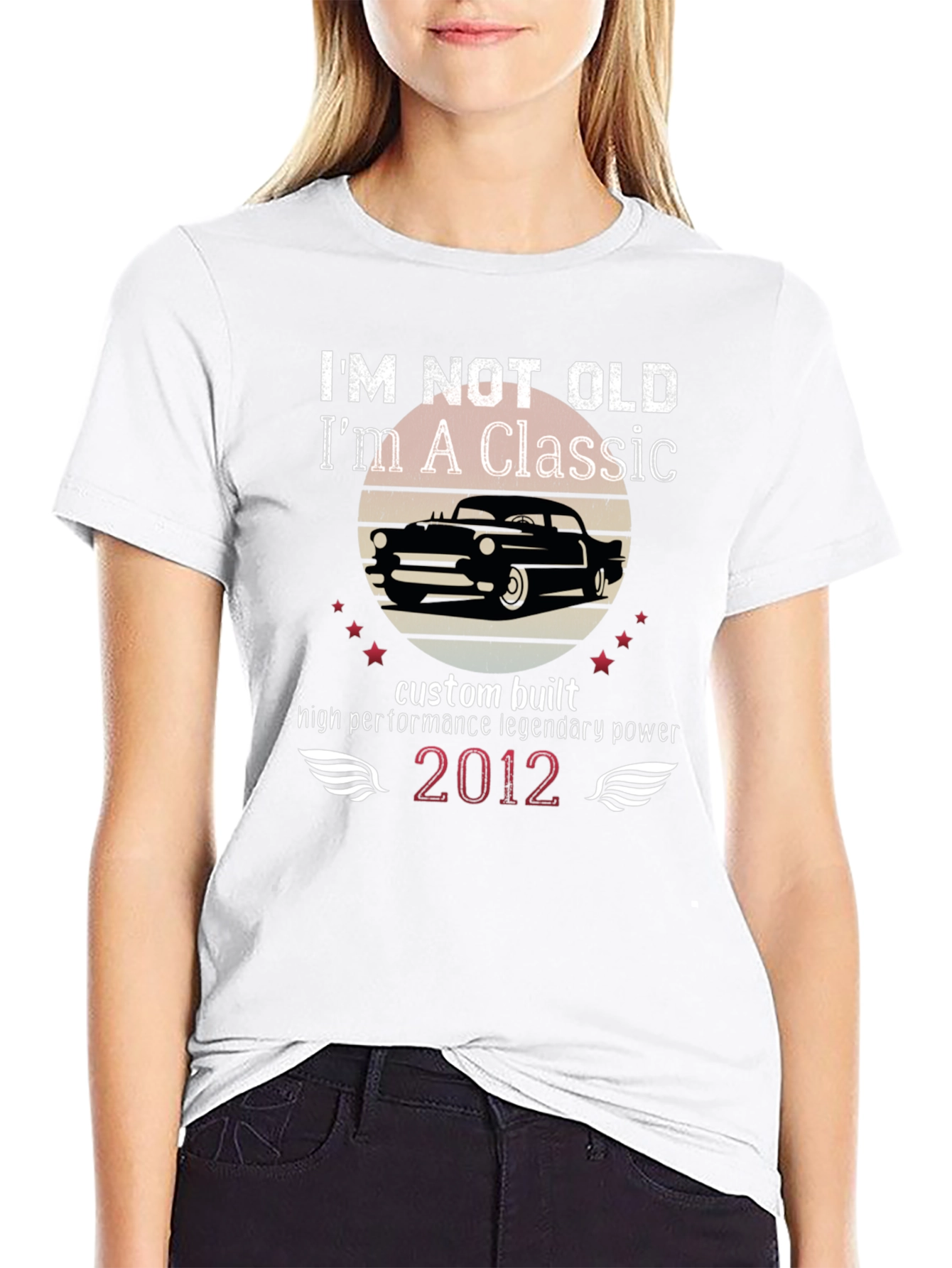 Black Classic Car Enthusiast T-Shirt - 'I'm Not Old' view 9