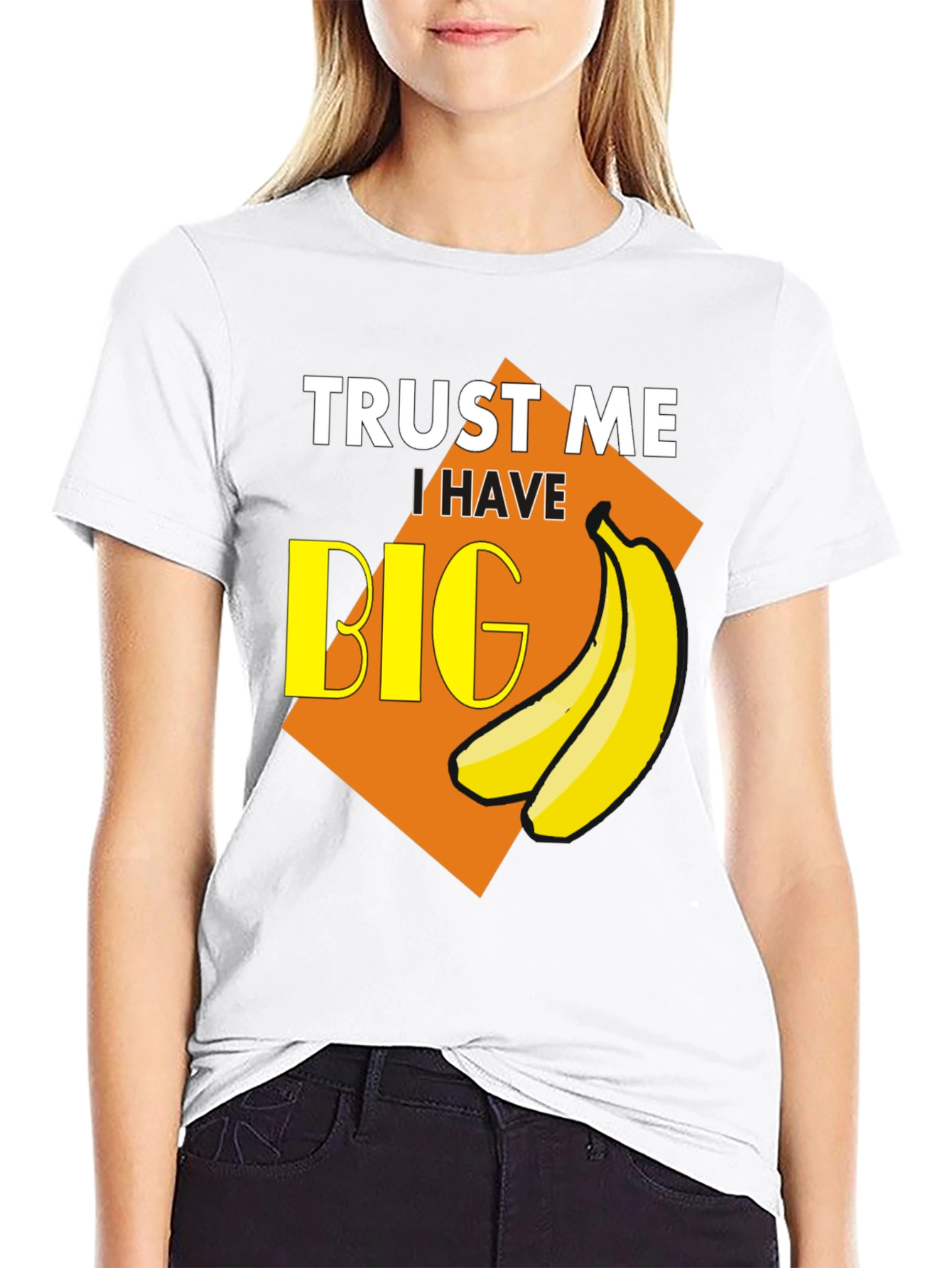 Black Trust Me I Have Big Bananas T-Shirt view 9