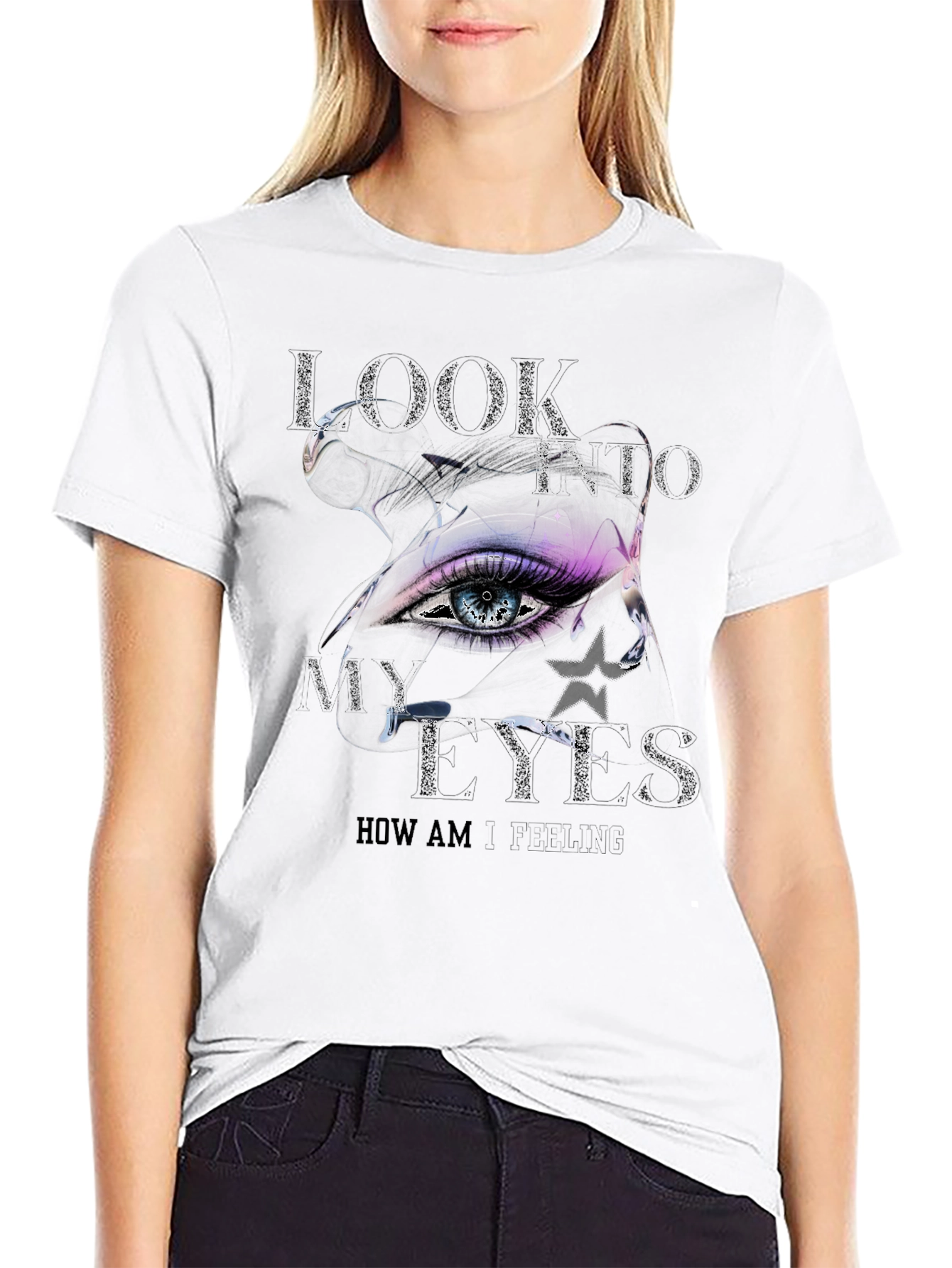 Black Eye Graphic T-Shirt - Look Into My Eyes Tee view 9