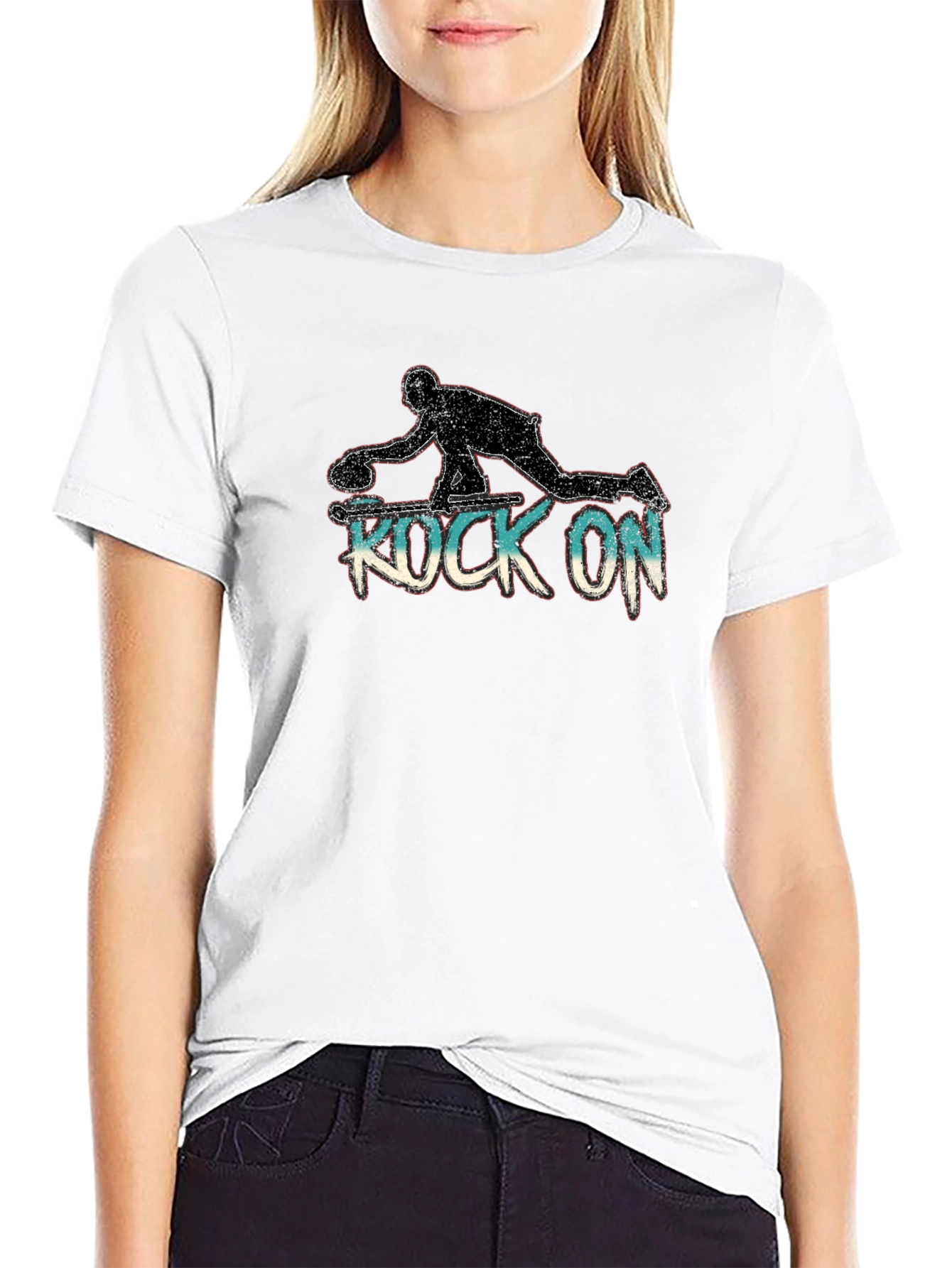 Black Rock On Curling T-Shirt view 9