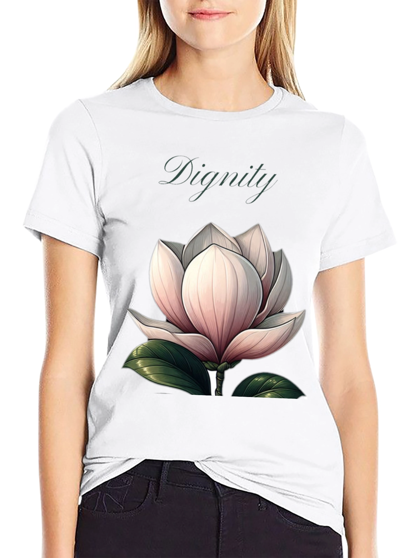 Black Dignity Floral Graphic Black T-Shirt view 9