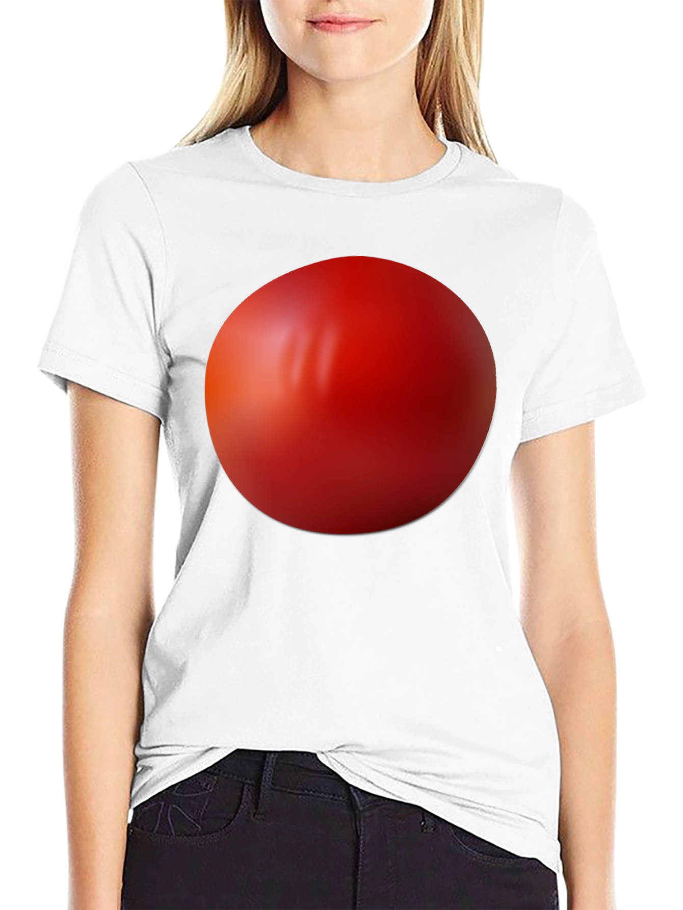 Black Red Sphere Graphic Black T-Shirt view 9