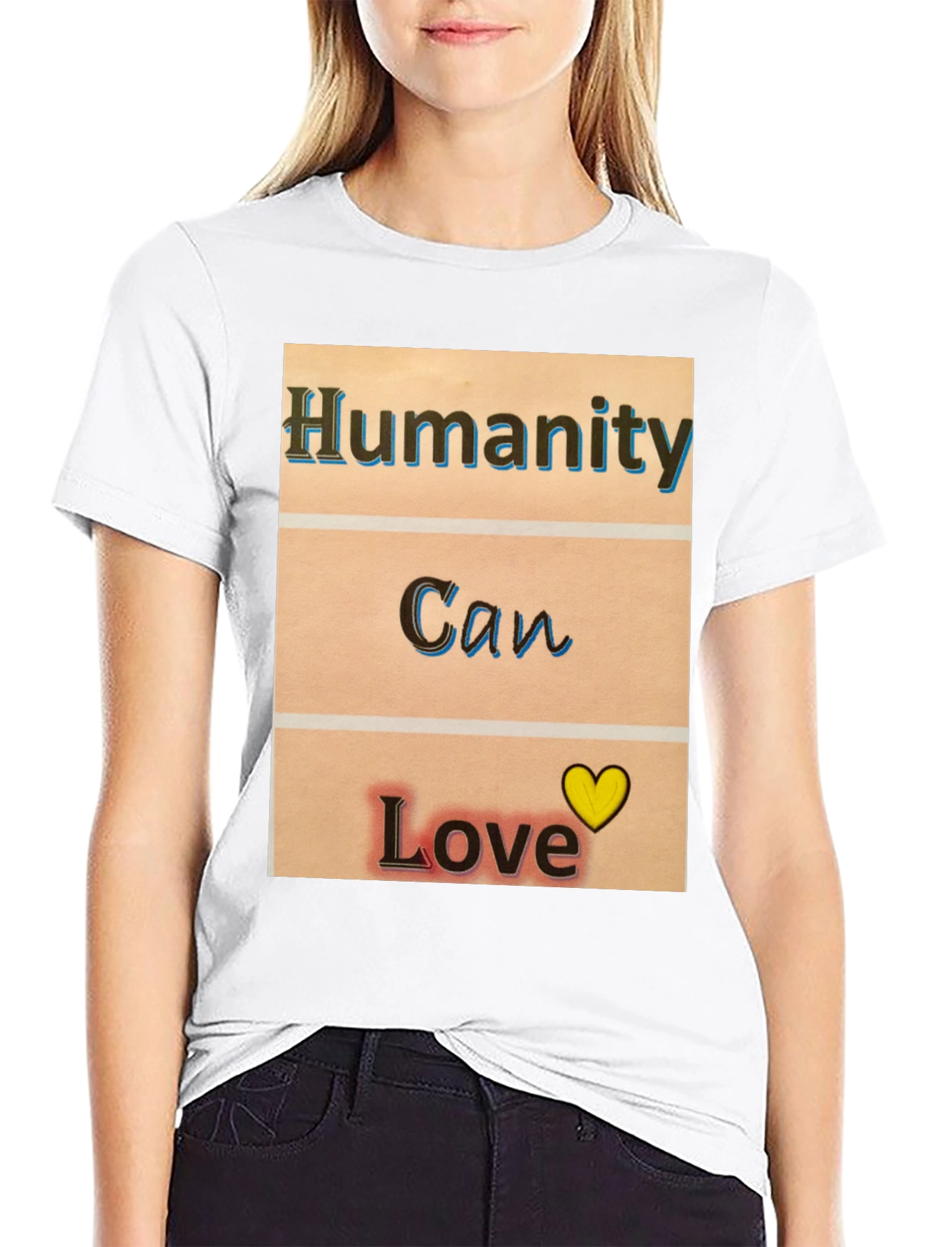 Black Humanity Can Love T-Shirt - Black view 9