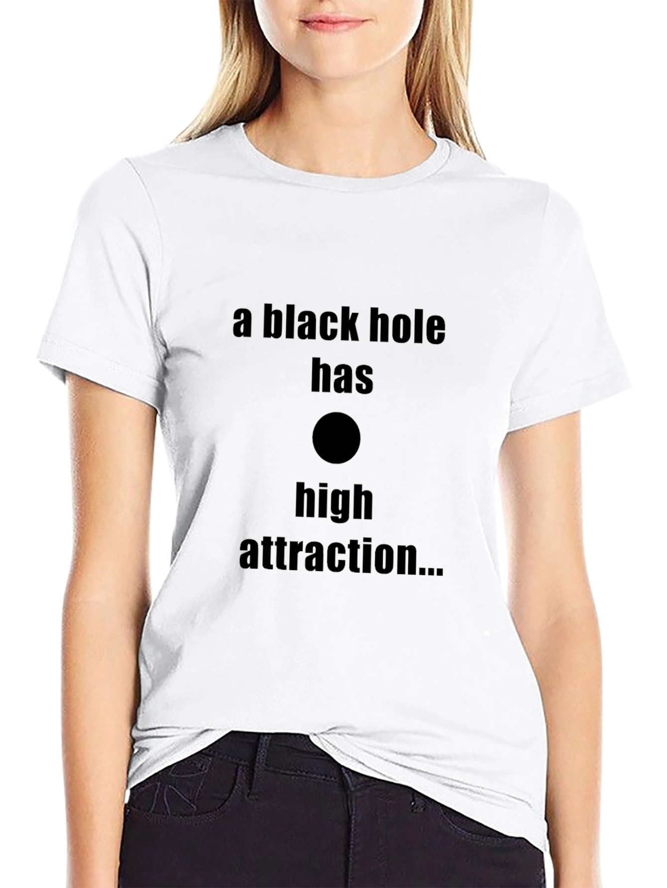Black Black Hole Attraction Graphic T-Shirt - Trendy Men's Tee view 9