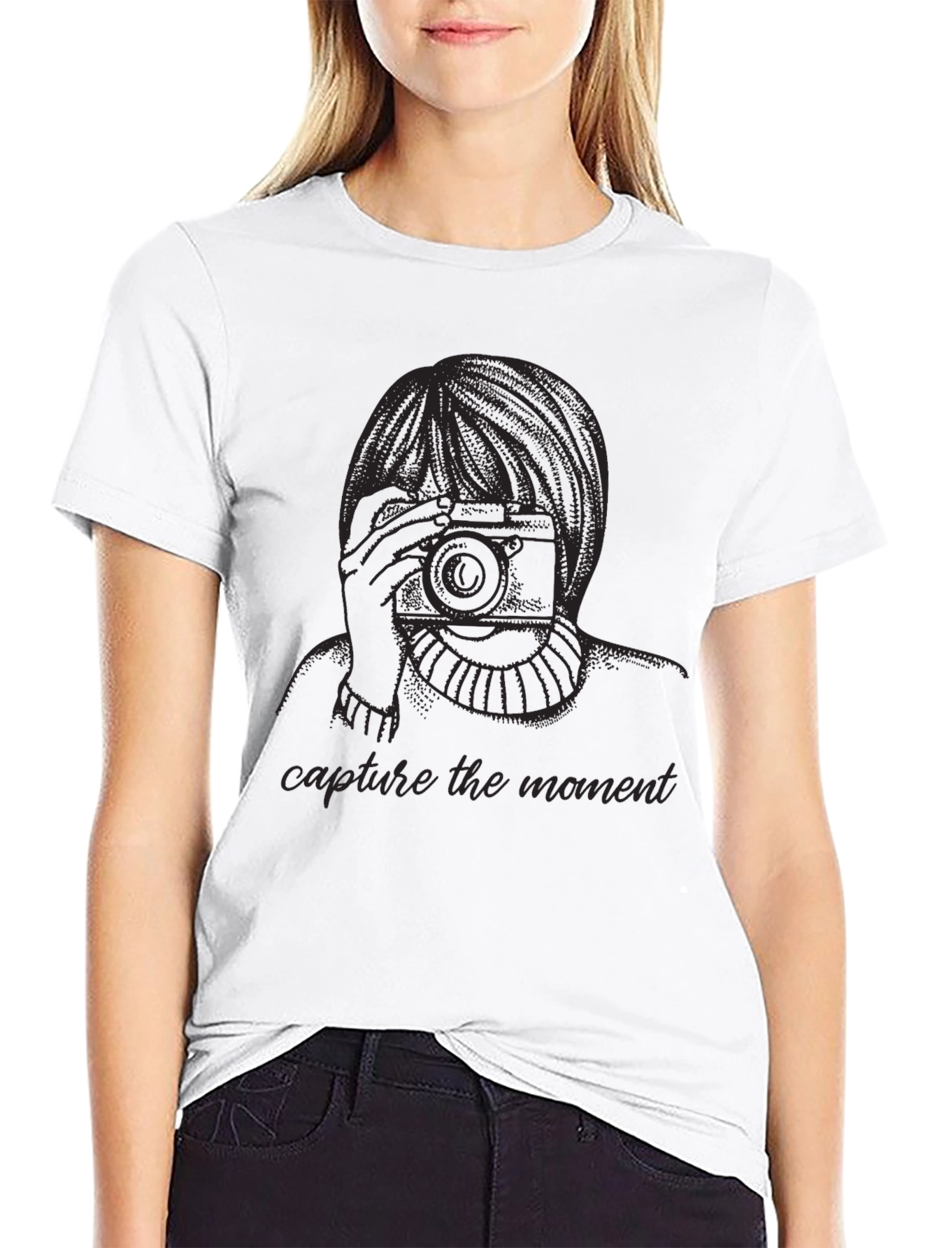 Black Capture the Moment Graphic Tee - Unisex view 9