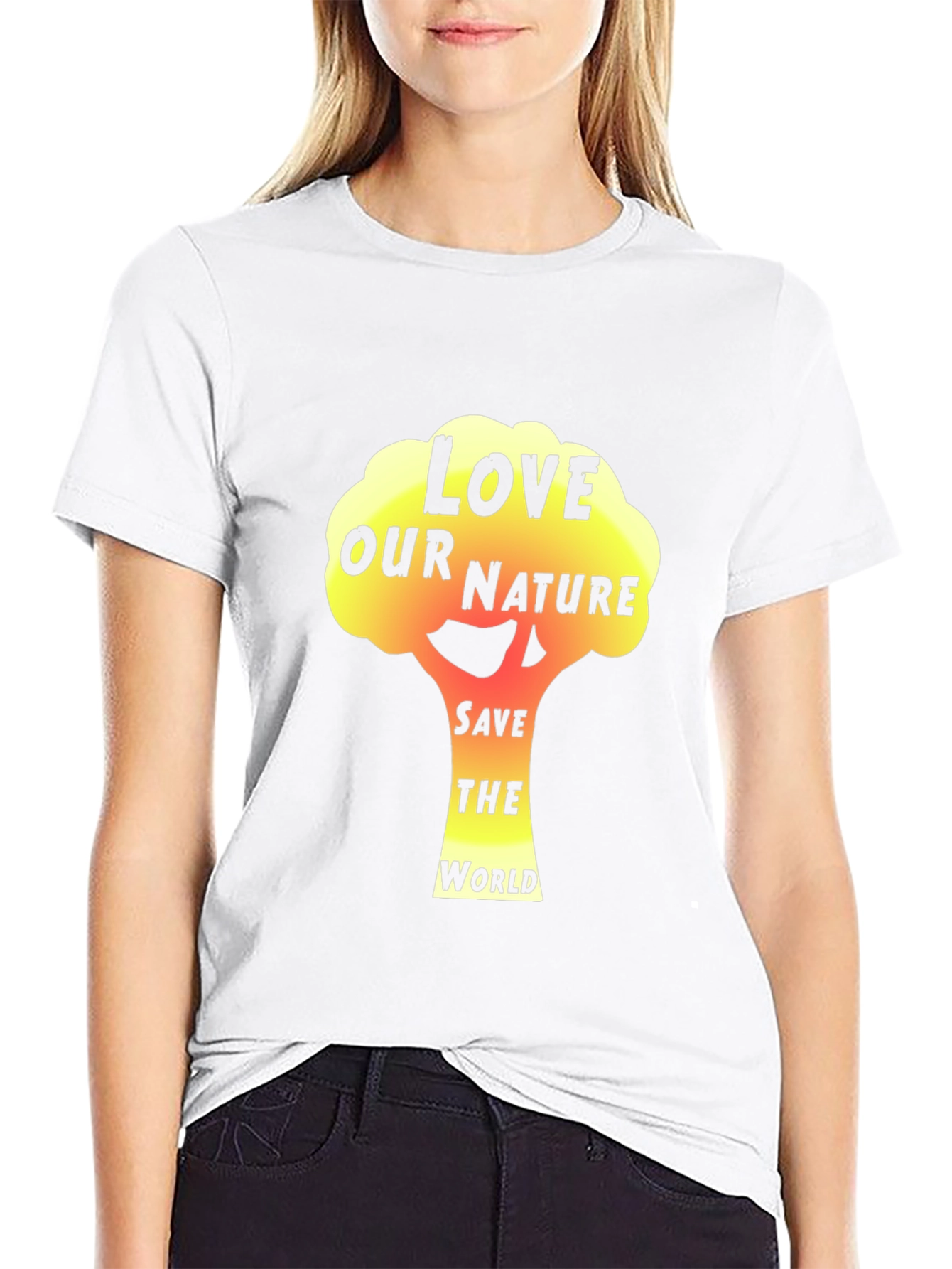 Black Love Nature Save World Graphic T-Shirt view 9