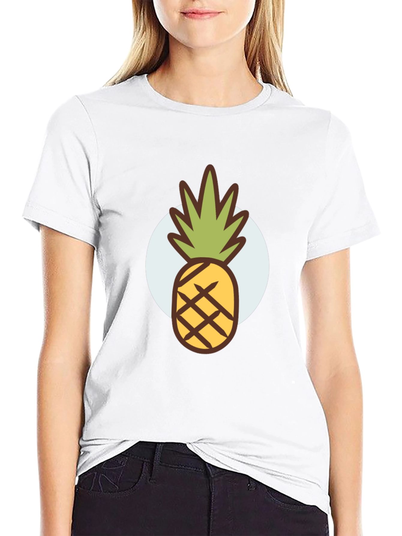Black Pineapple Graphic Tee - Stylish Men's Black T-Shirt view 9