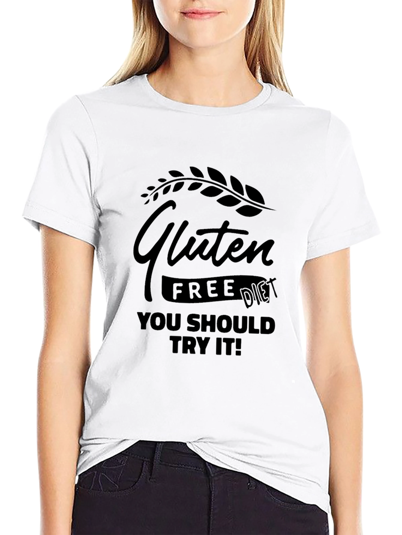 Black Gluten Free Diet T-Shirt - You Should Try It! view 9