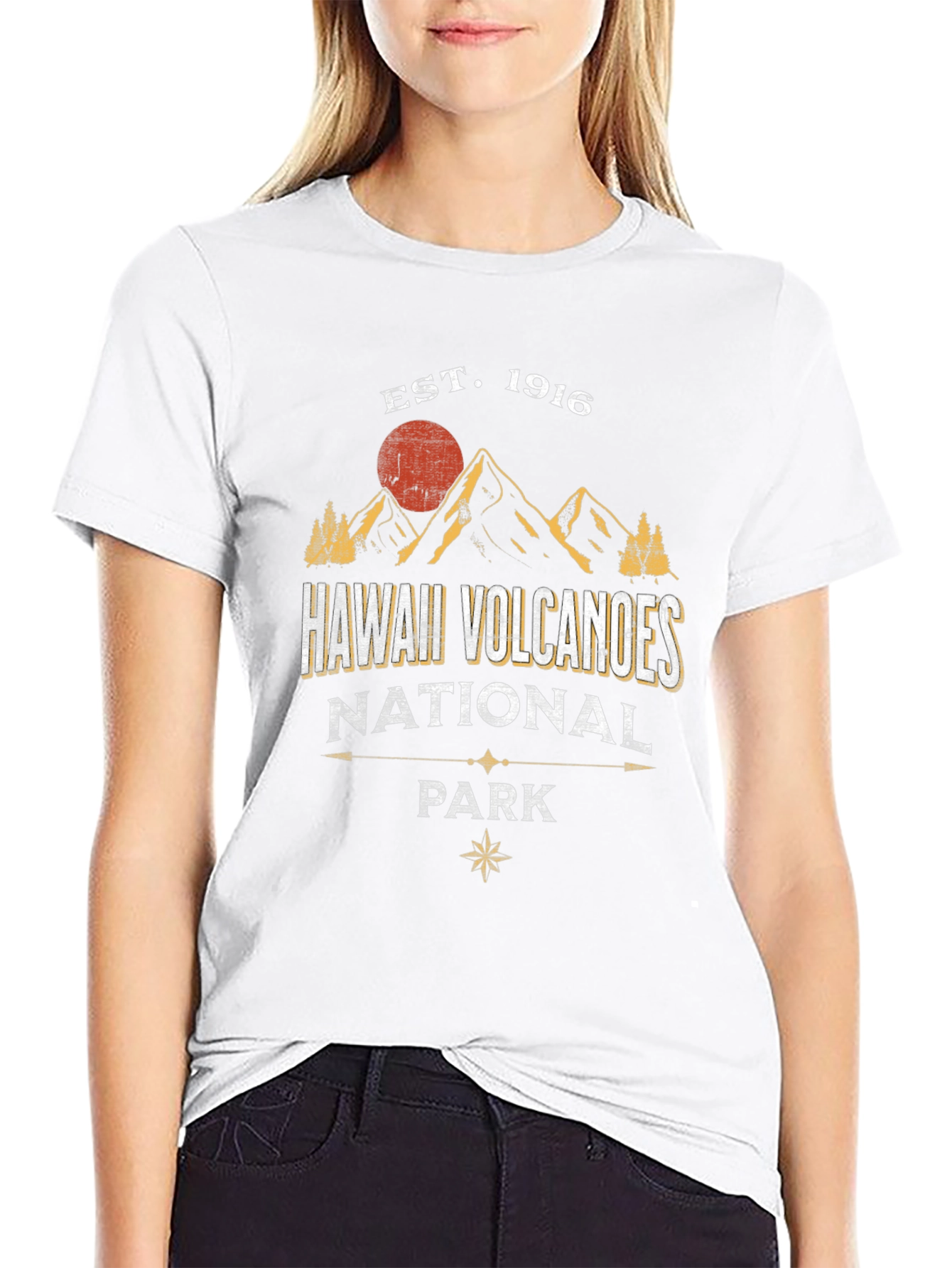 Black Hawaii Volcanoes National Park Graphic Tee view 9